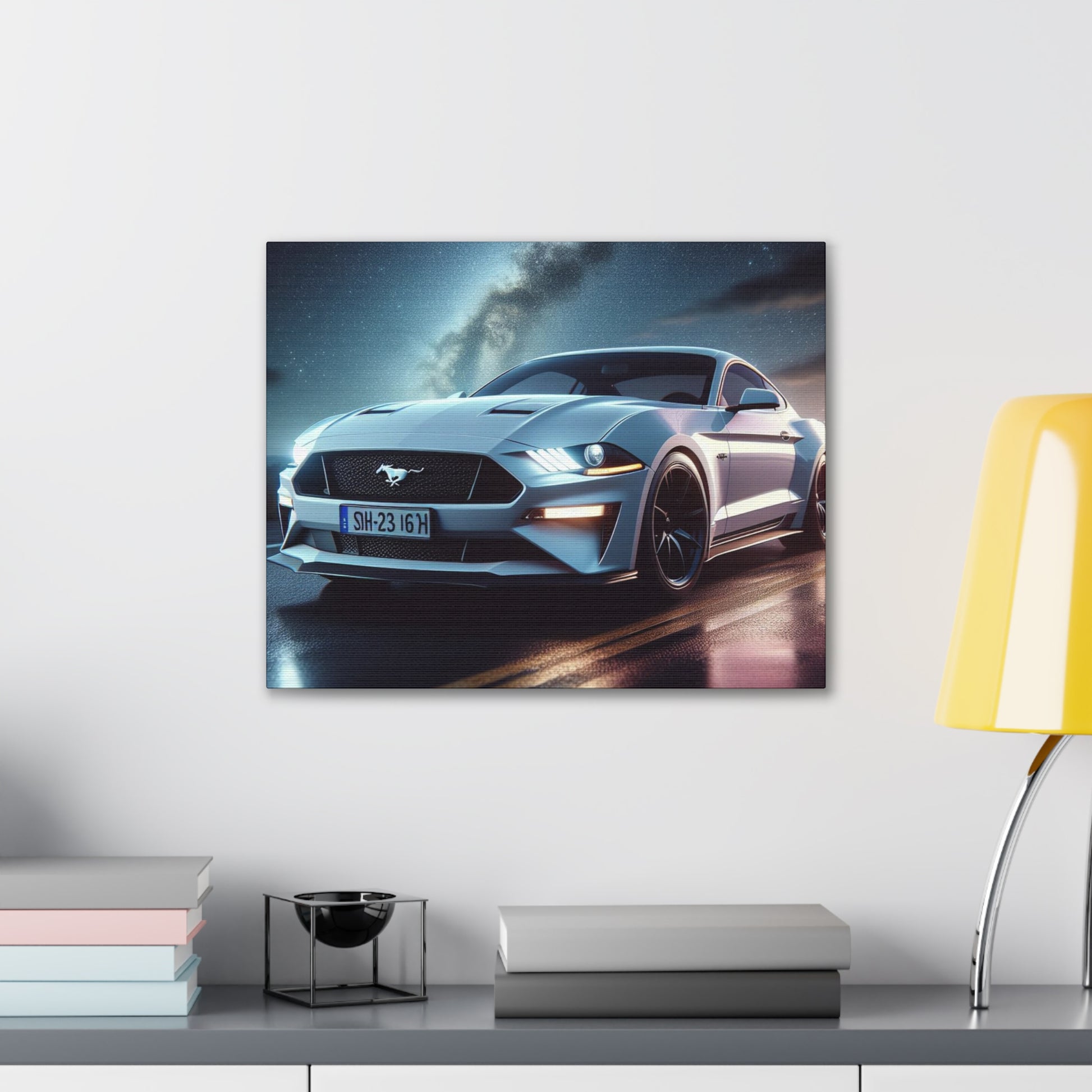 Silver Mustang Canvas Canvas Printify 20″ x 16″ (Horizontal) 0.75''