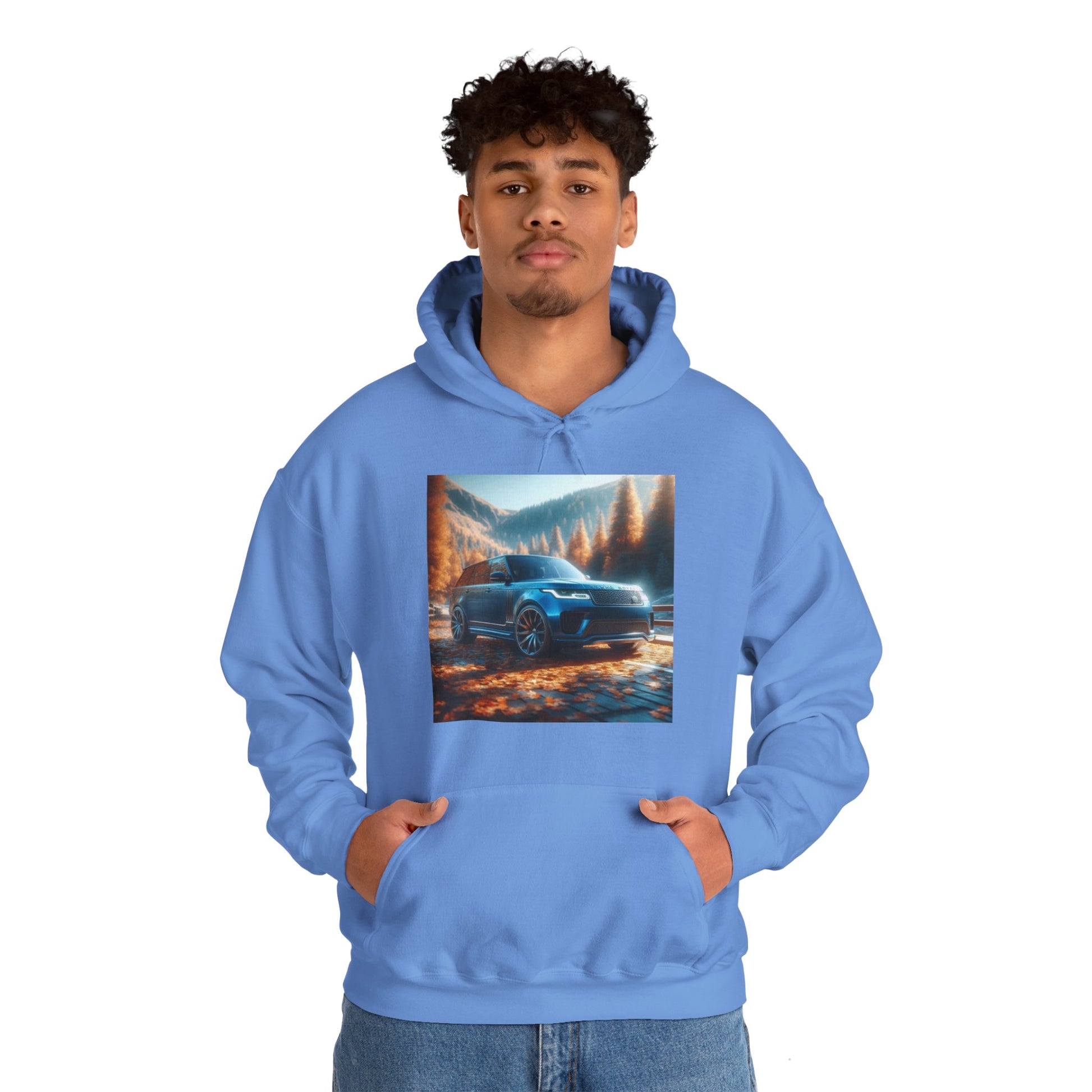 Blue Range Rover Hoodie Hoodie Printify