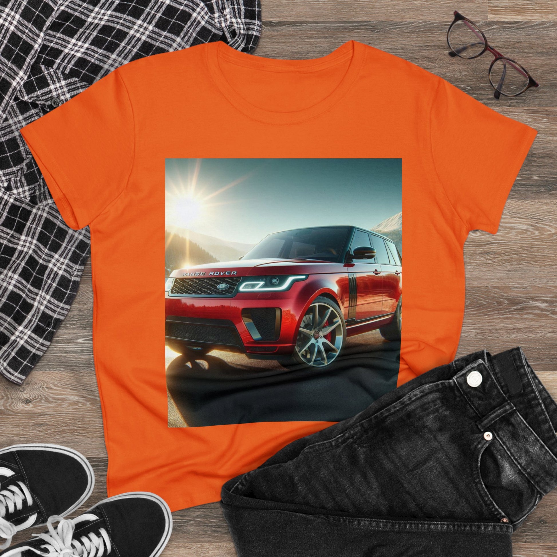 Red Range Rover T-Shirt T-Shirt Printify