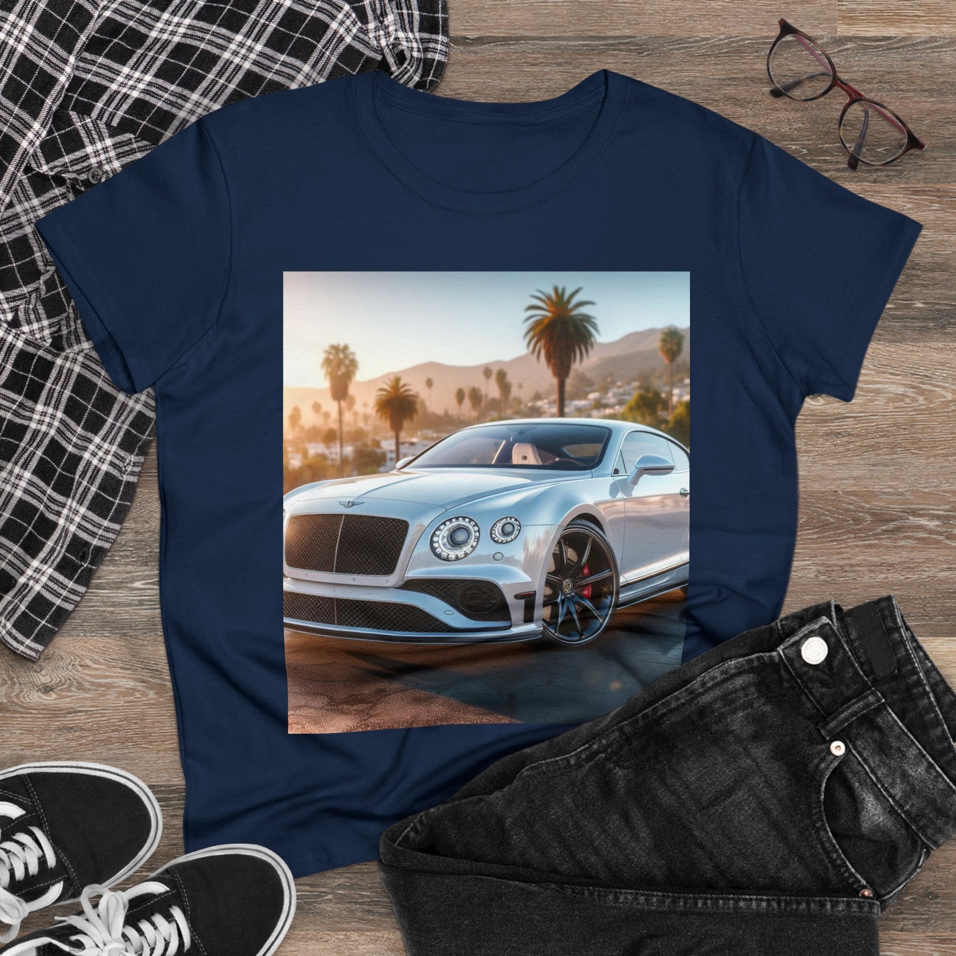 Silver Bentley T-Shirt T-Shirt Printify