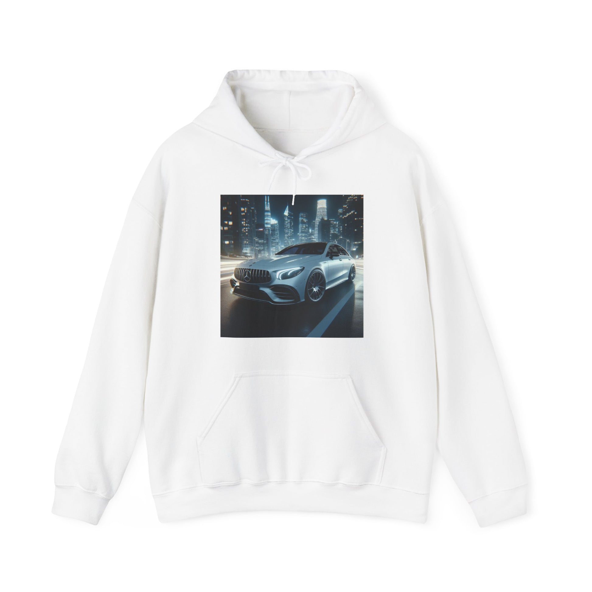 White Mercedes Hoodie Hoodie Printify White S