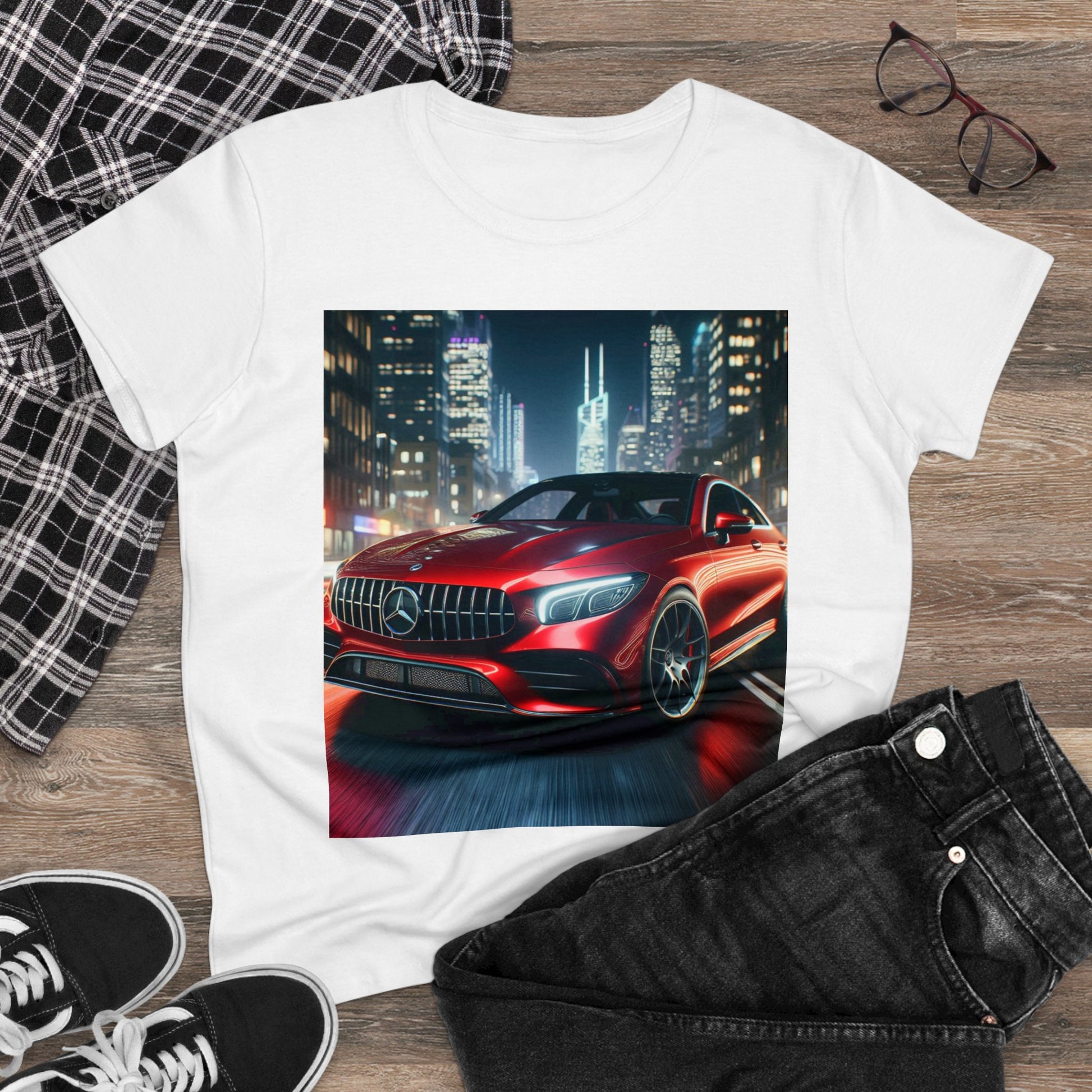 Red Mercedes T-Shirt T-Shirt Printify