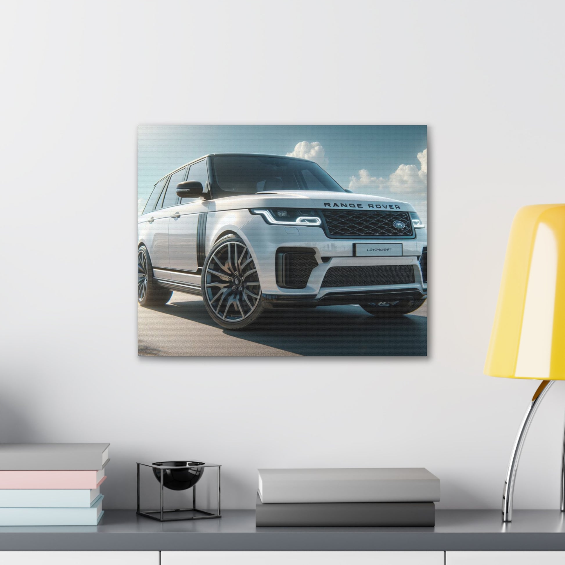 White Range Rover Canvas Canvas Printify 20″ x 16″ (Horizontal) 0.75''