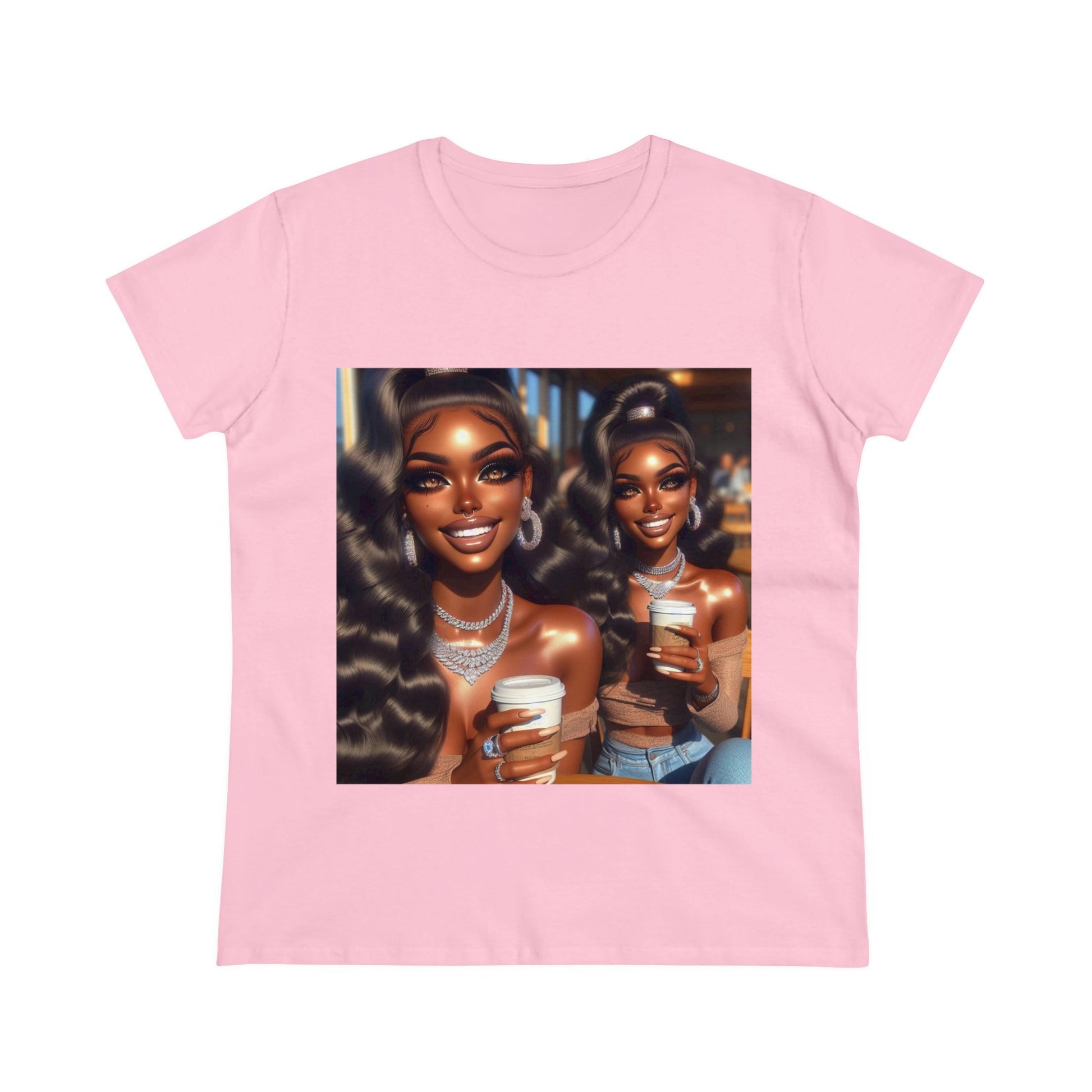 Coffee Baddies T-Shirt T-Shirt Printify Light Pink S
