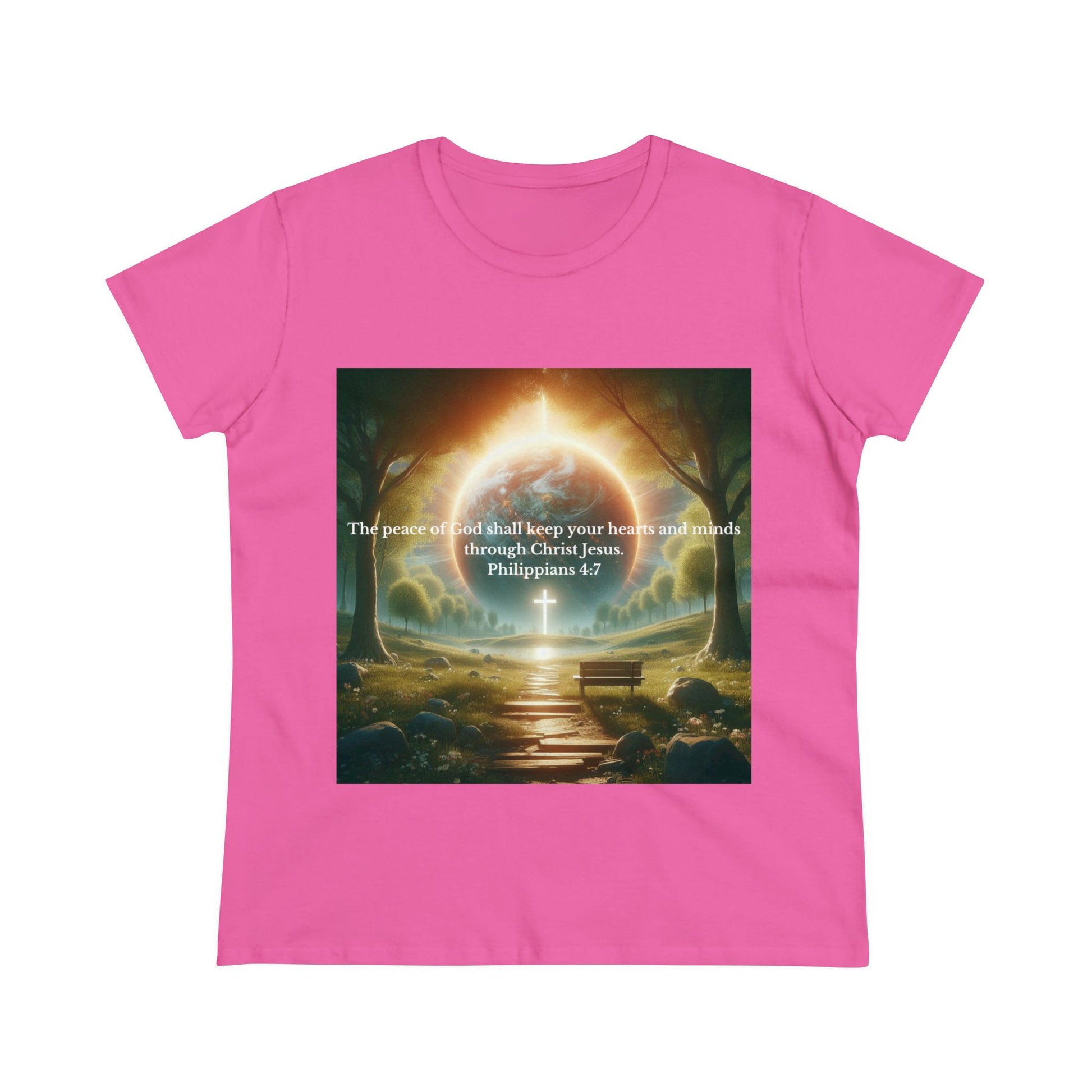Philippians 4:7 T-Shirt T-Shirt Printify Azalea S