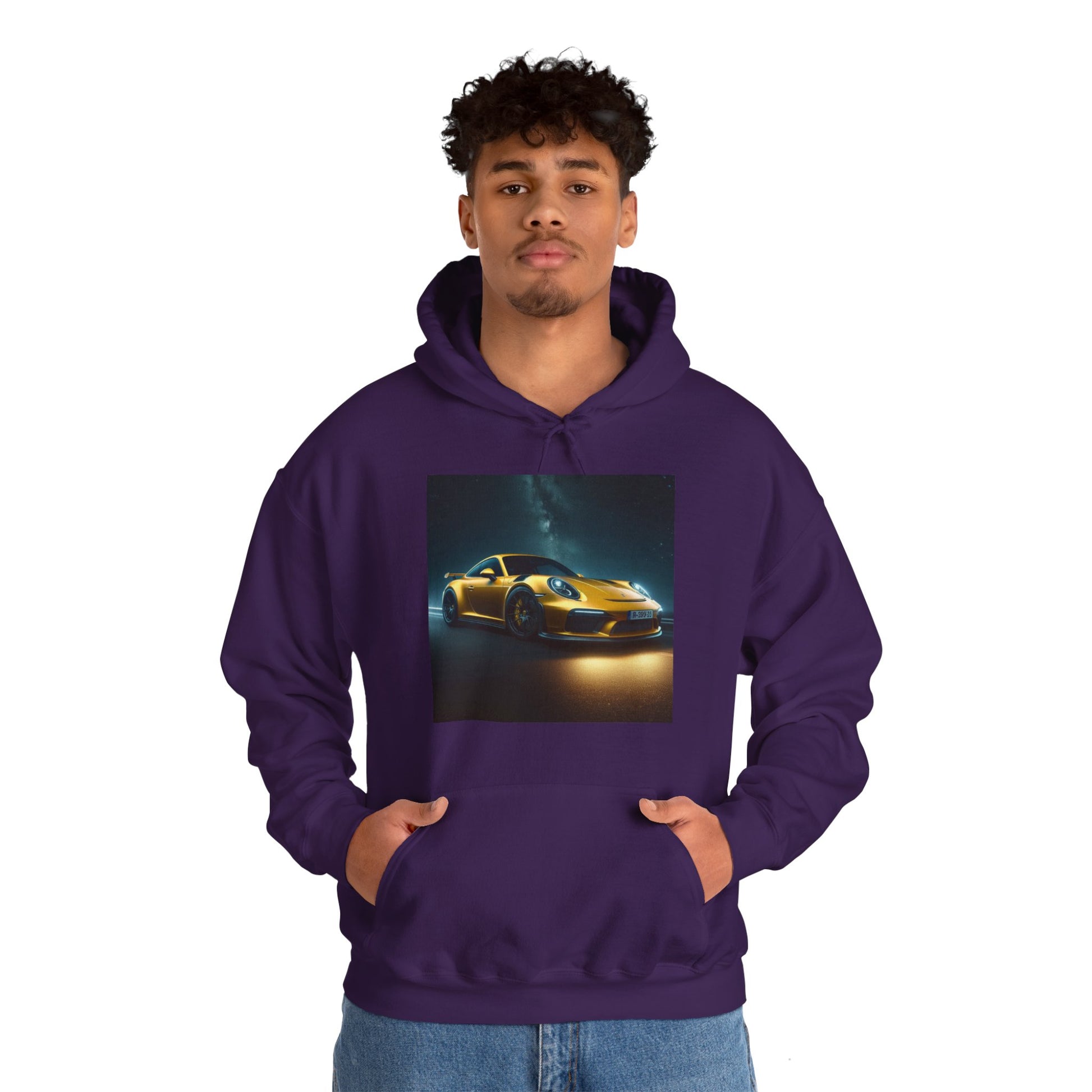 Yellow Porsche Hoodie Hoodie Printify