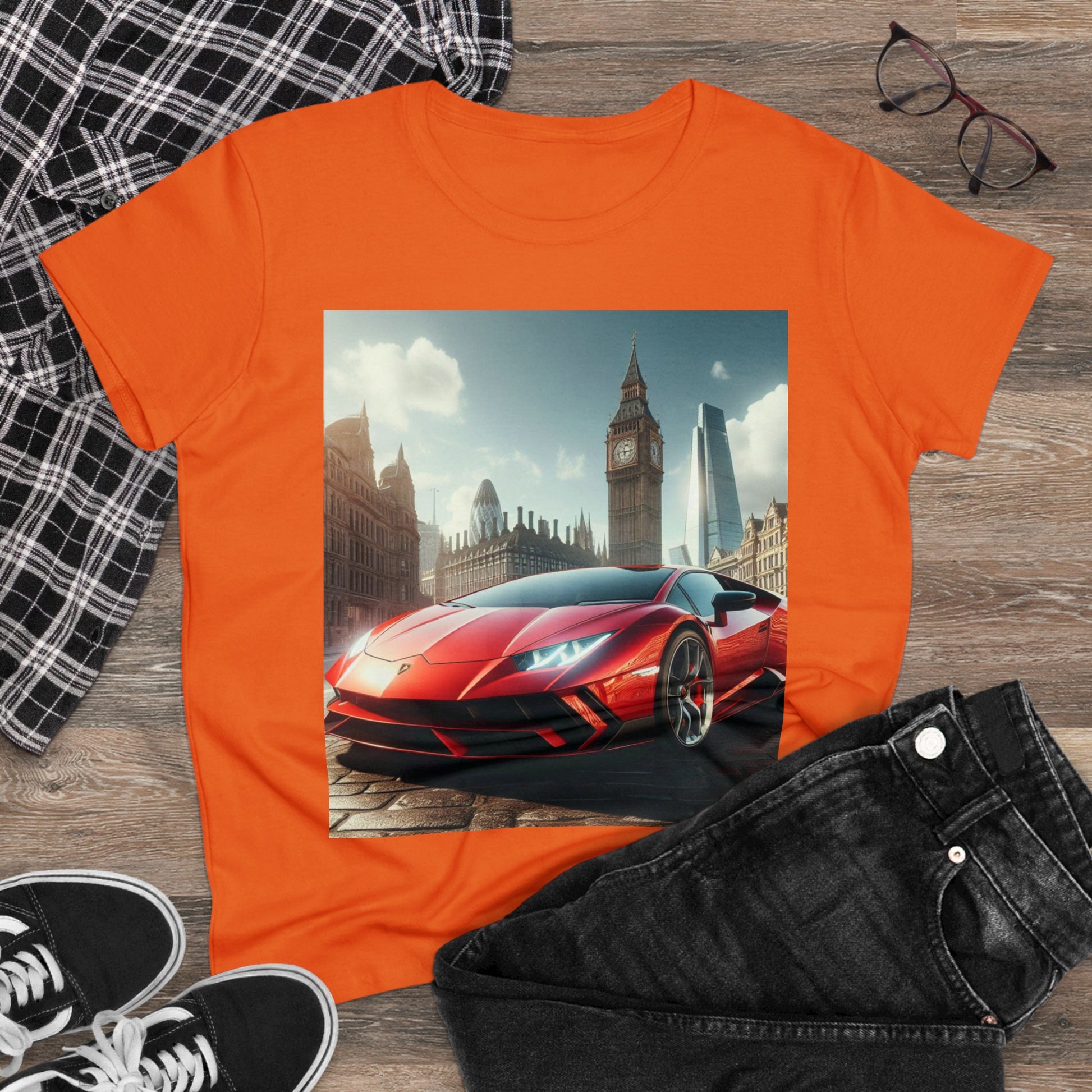 Red Lamborghini T-Shirt T-Shirt Printify