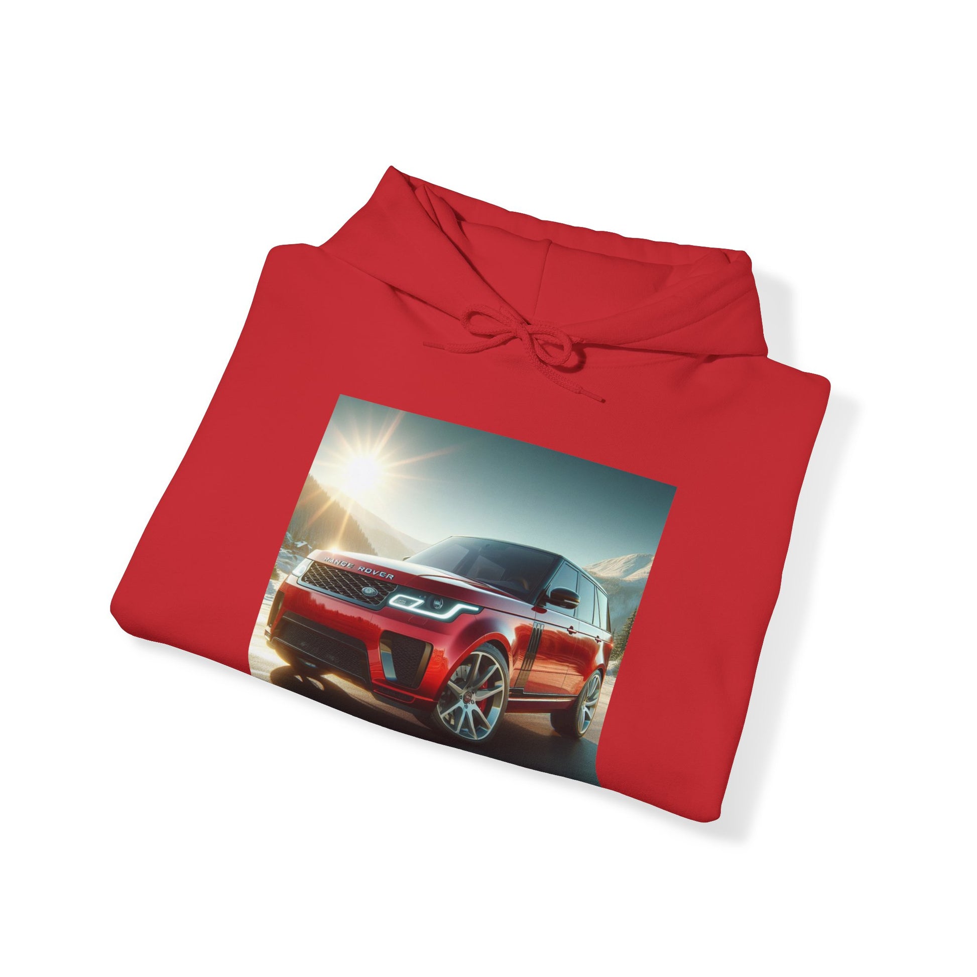 Red Range Rover Hoodie Hoodie Printify