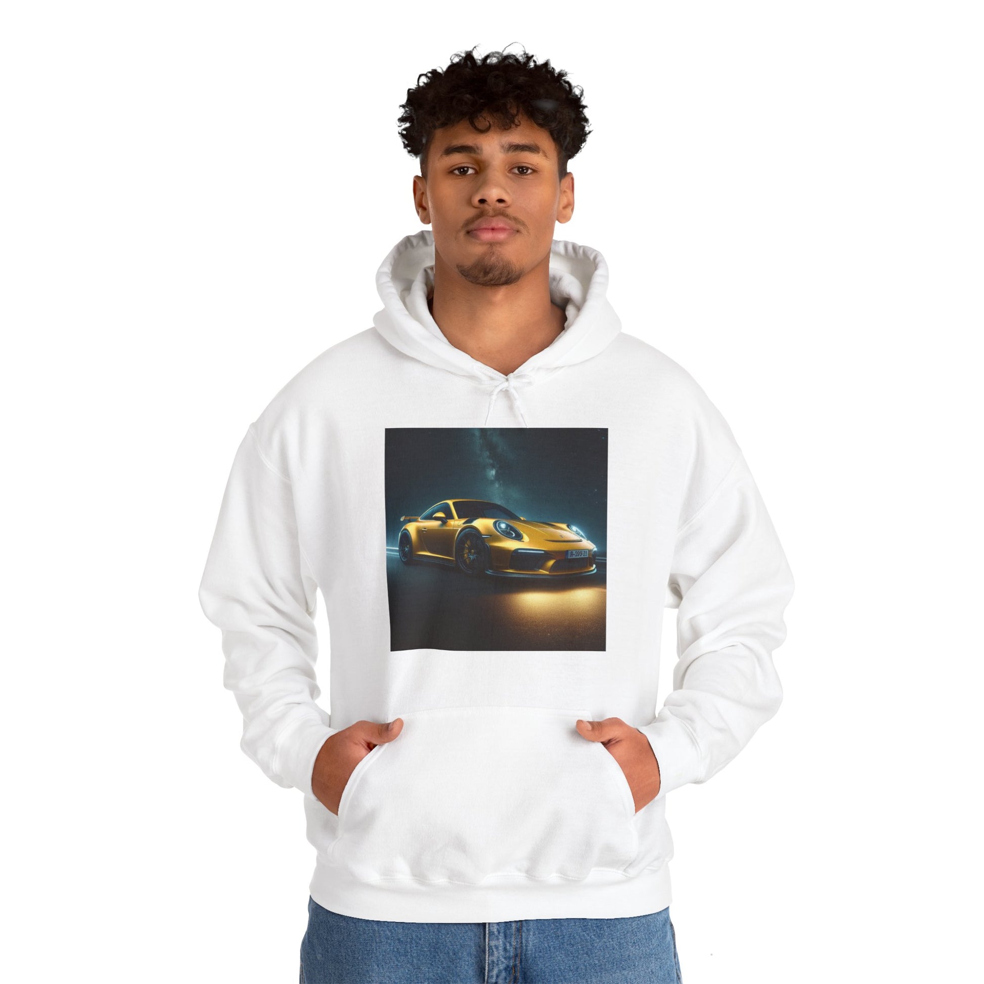 Yellow Porsche Hoodie Hoodie Printify