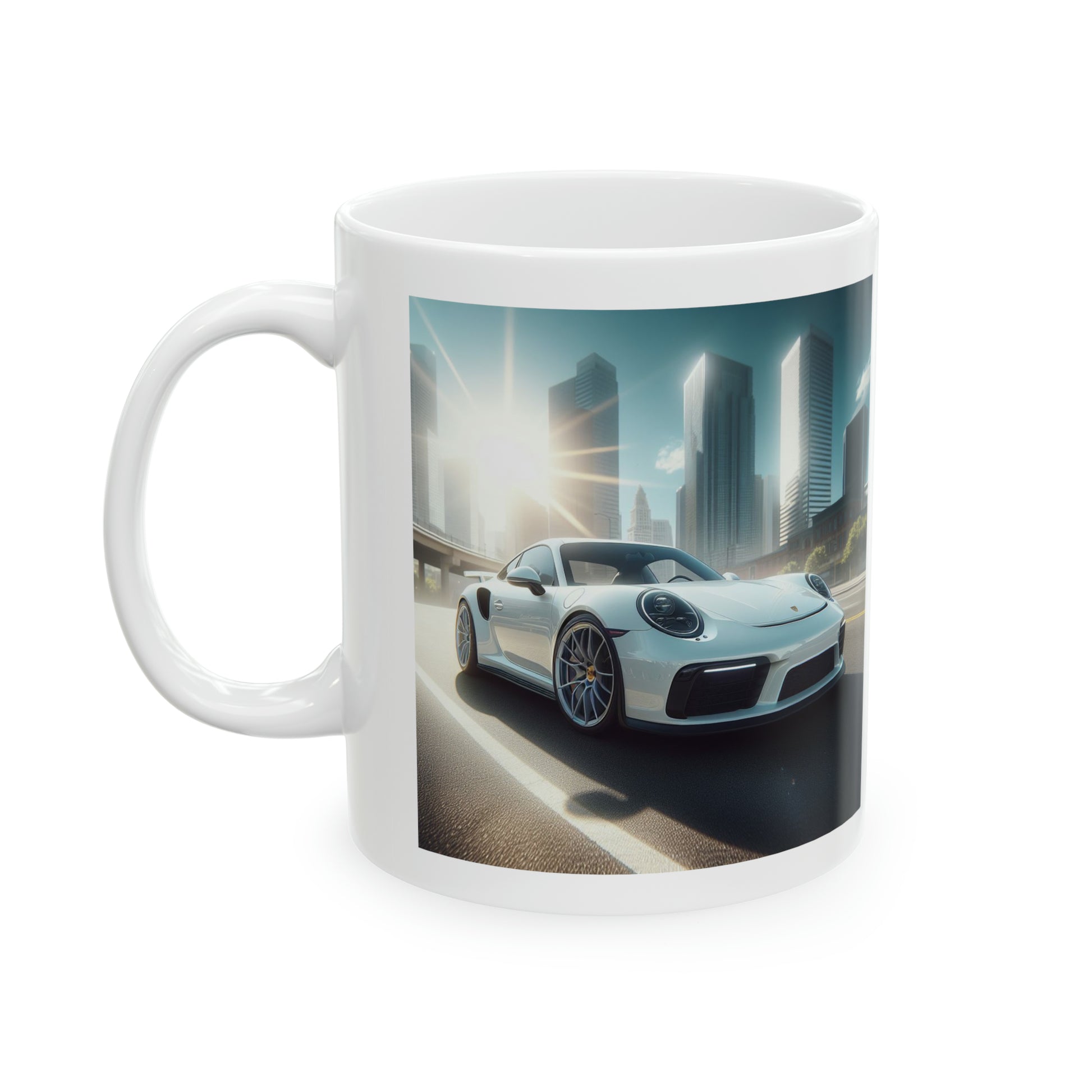 White Porsche Mug Mug Printify 11oz