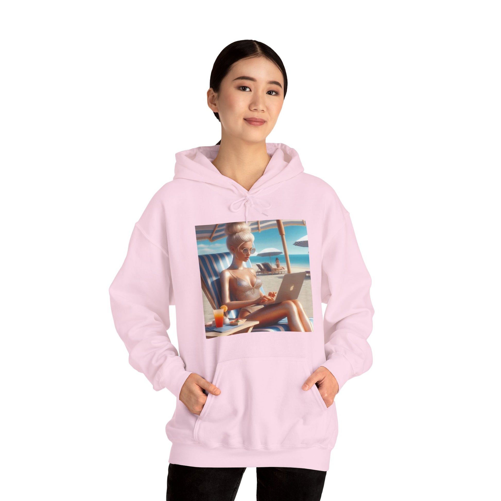 Work Day at the Beach Hoodie Hoodie Printify