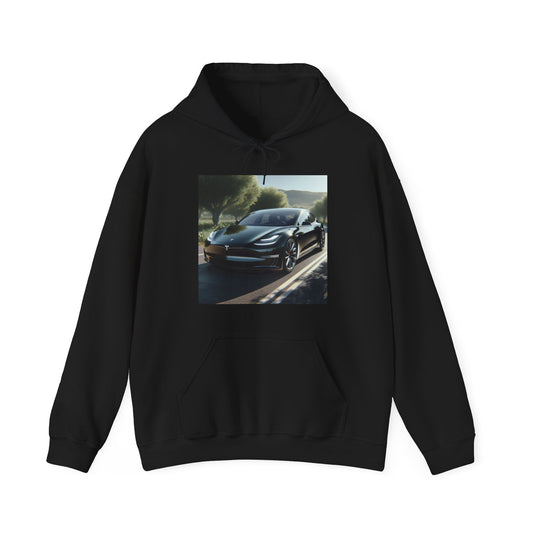 Black Tesla Hoodie Hoodie Printify Black S