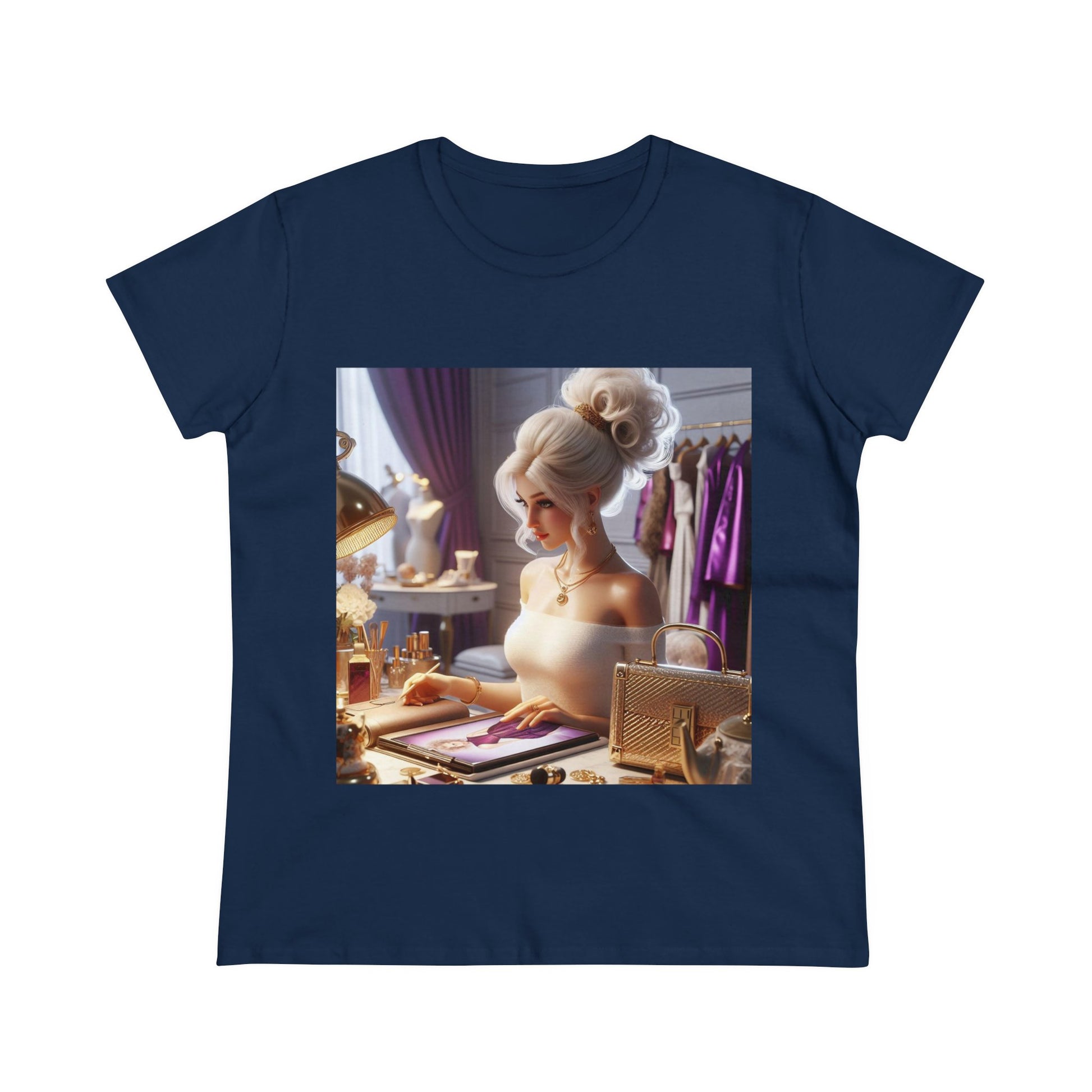 Fashion and Beauty T-Shirt T-Shirt Printify Navy S