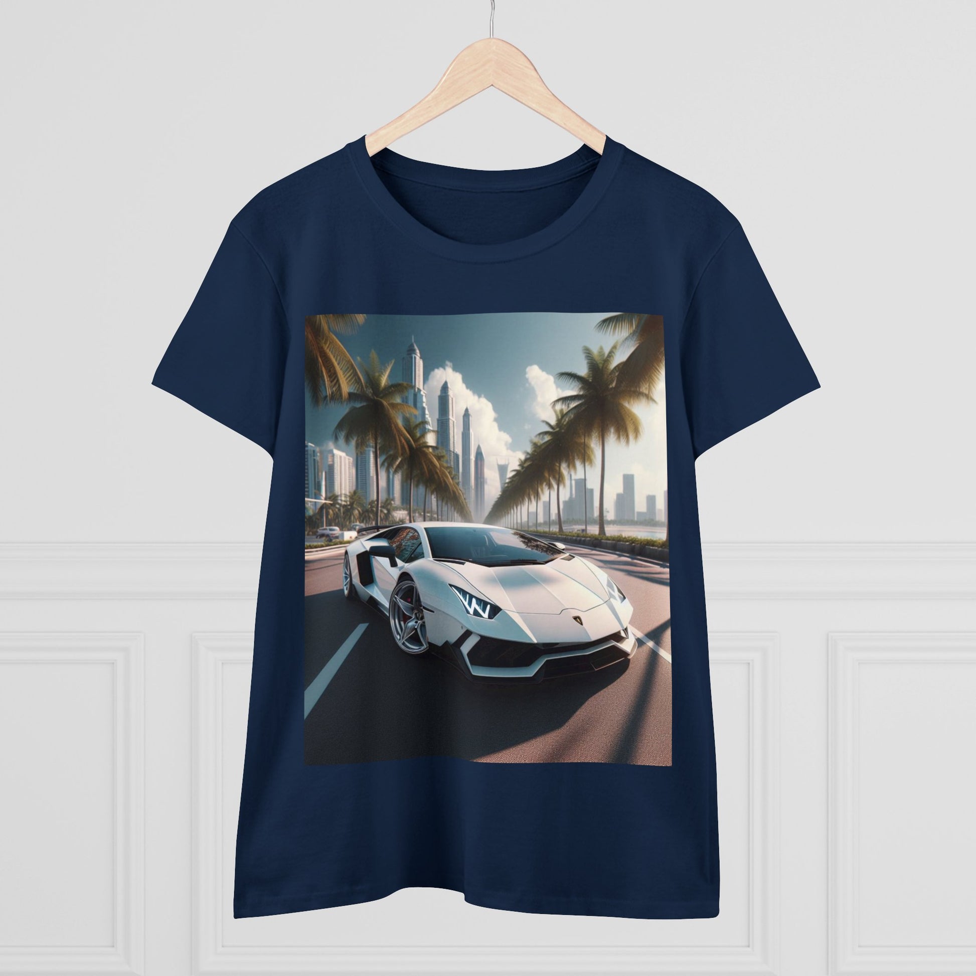 White Lamborghini T-Shirt T-Shirt Printify