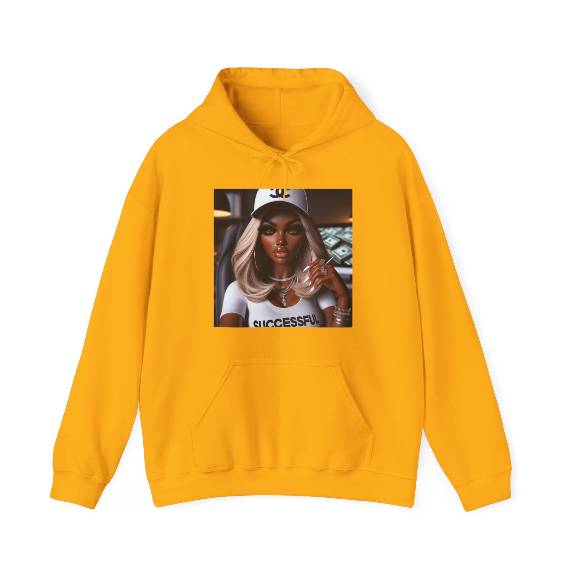Big Money Hoodie Hoodie Printify Gold S