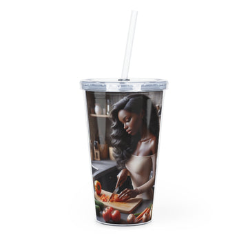 Dinner Time Tumbler with Straw Mug Printify 20oz Transparent