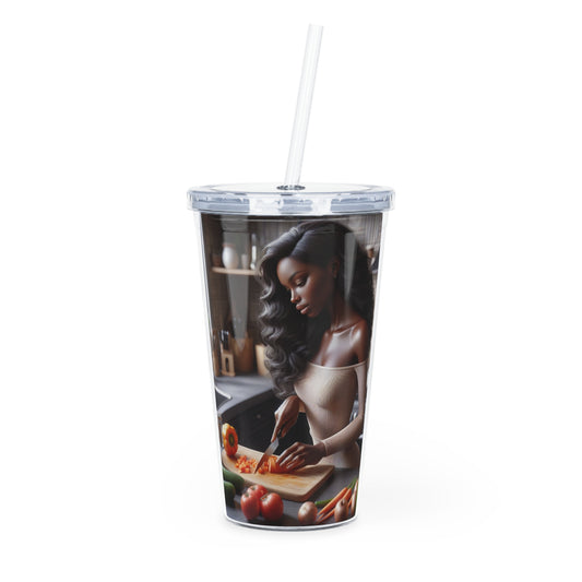 Dinner Time Tumbler with Straw Mug Printify 20oz Transparent