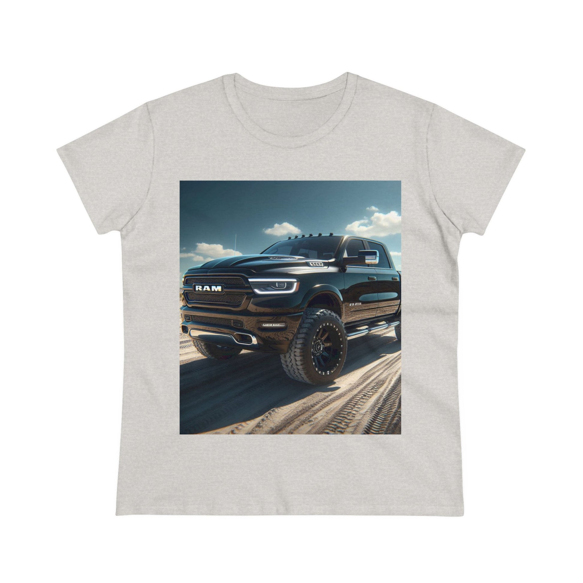 Black Dodge Ram T-Shirt T-Shirt Printify Ash S