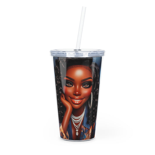 Happiness Tumbler with Straw Mug Printify 20oz Transparent