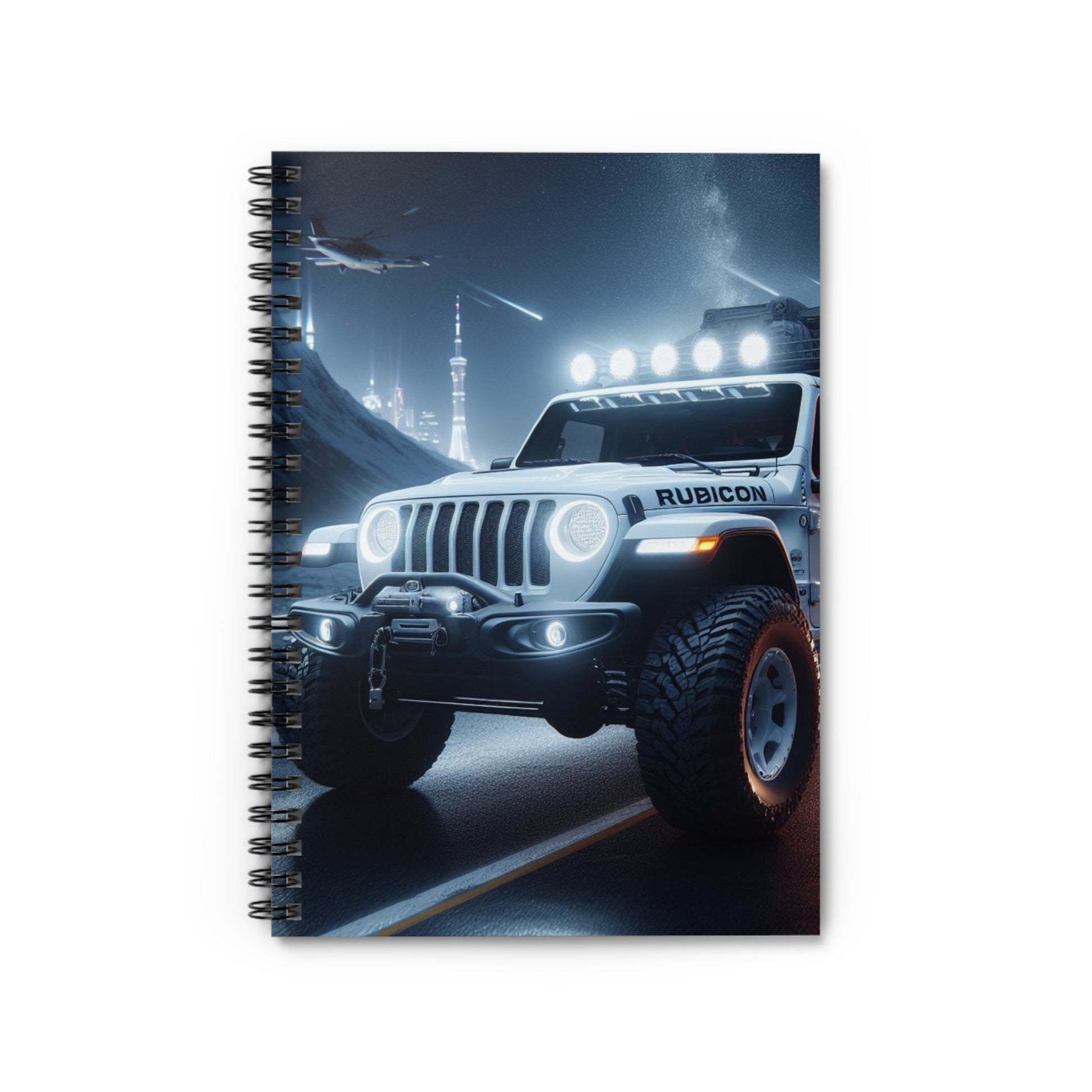 White Rubicon Spiral Notebook Paper products Printify One Size