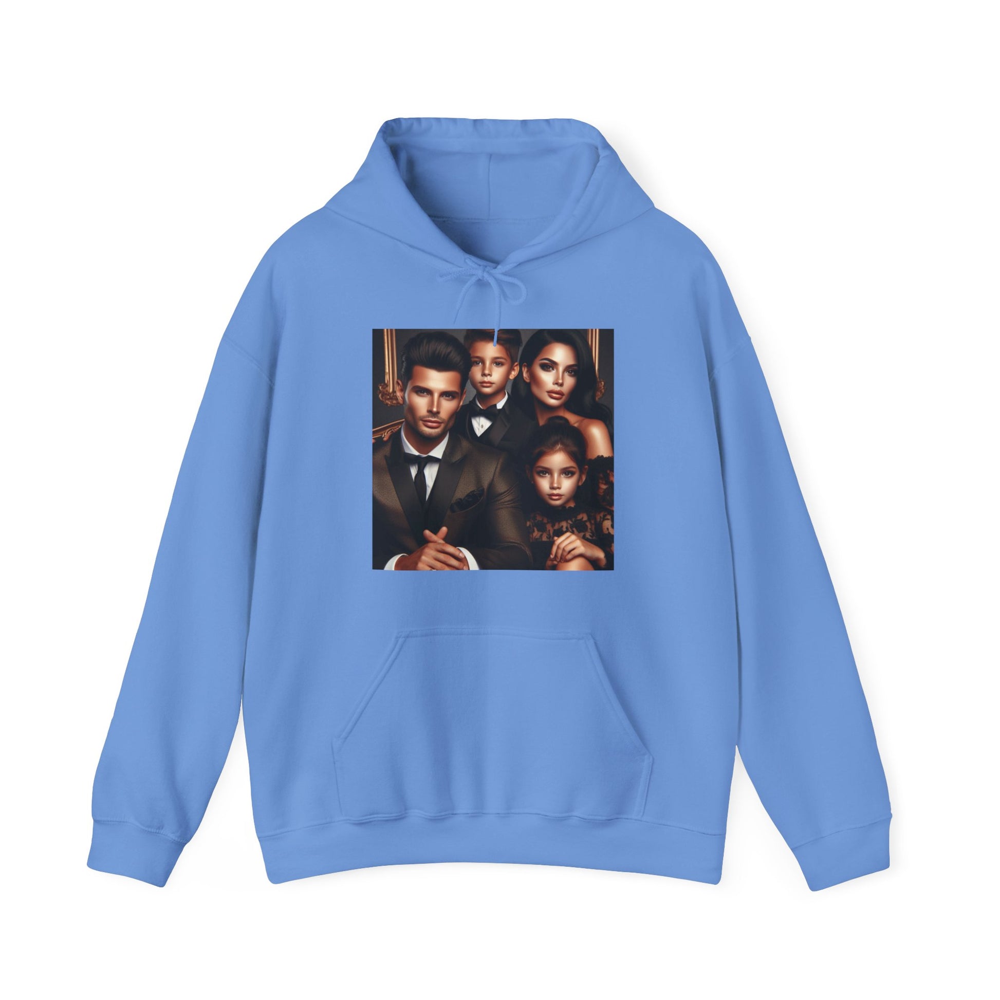 Family Portrait Hoodie Hoodie Printify Carolina Blue S
