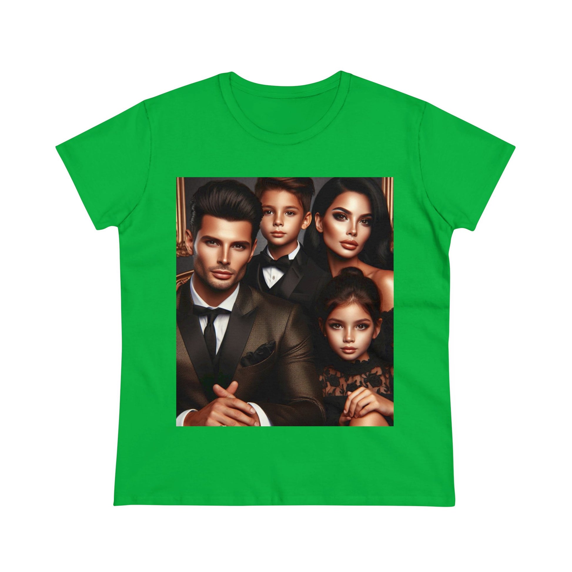 Family Portrait T-Shirt T-Shirt Printify Irish Green S