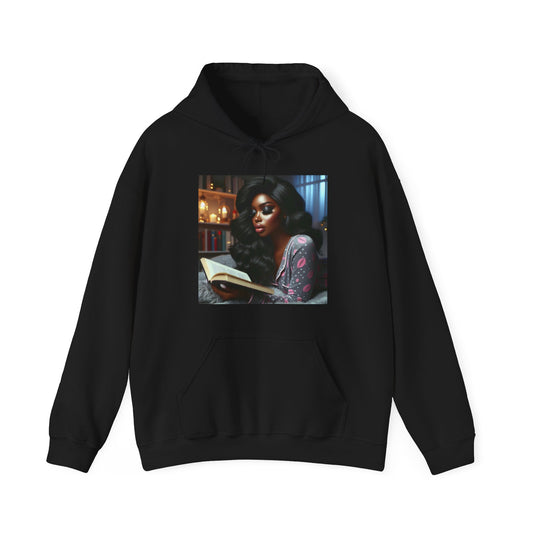 Late Night Book Hoodie Hoodie Printify Black S