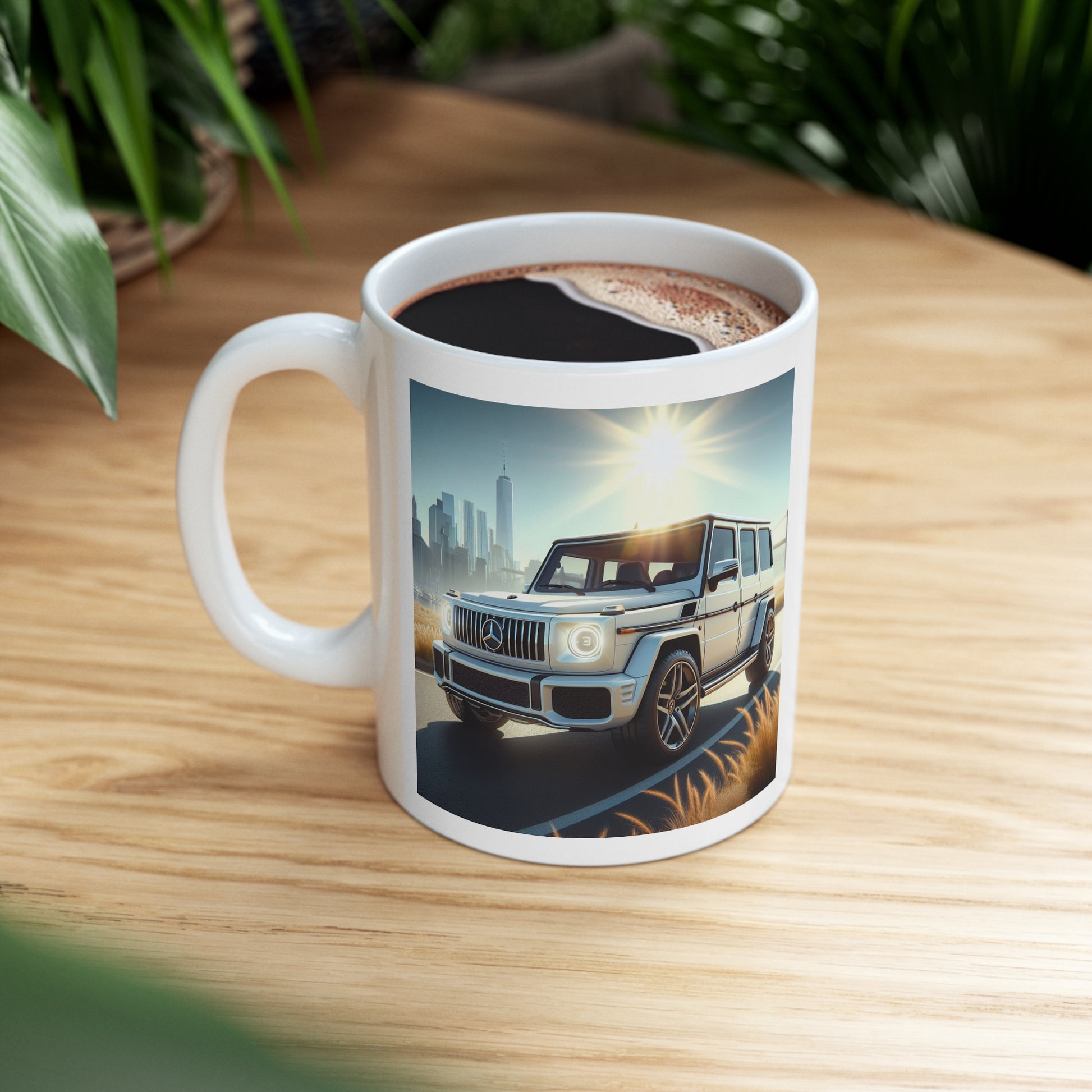 White G-Wagon Mug Mug Printify