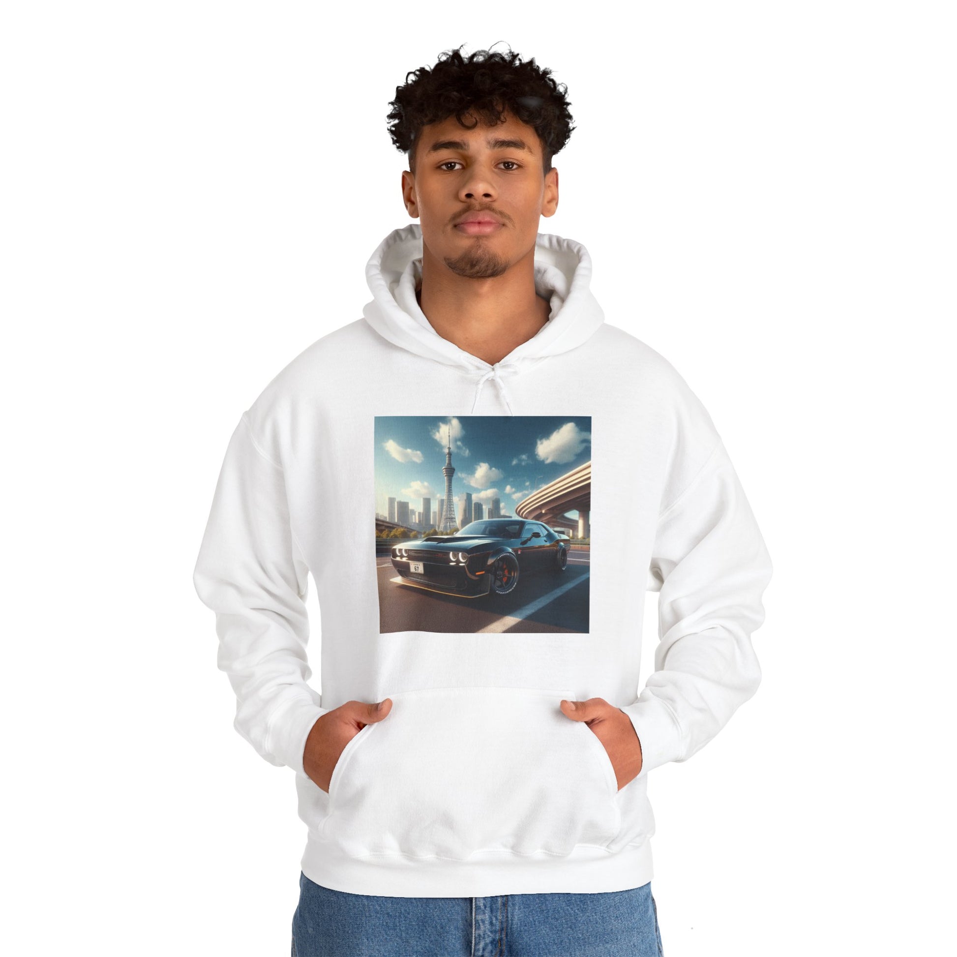 Black Challenger Hoodie Hoodie Printify