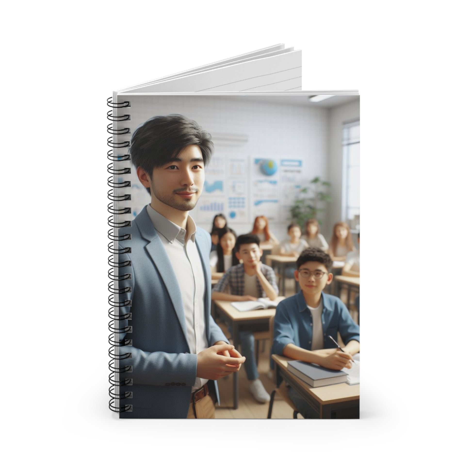 Class in Session Spiral Notebook Paper products Printify