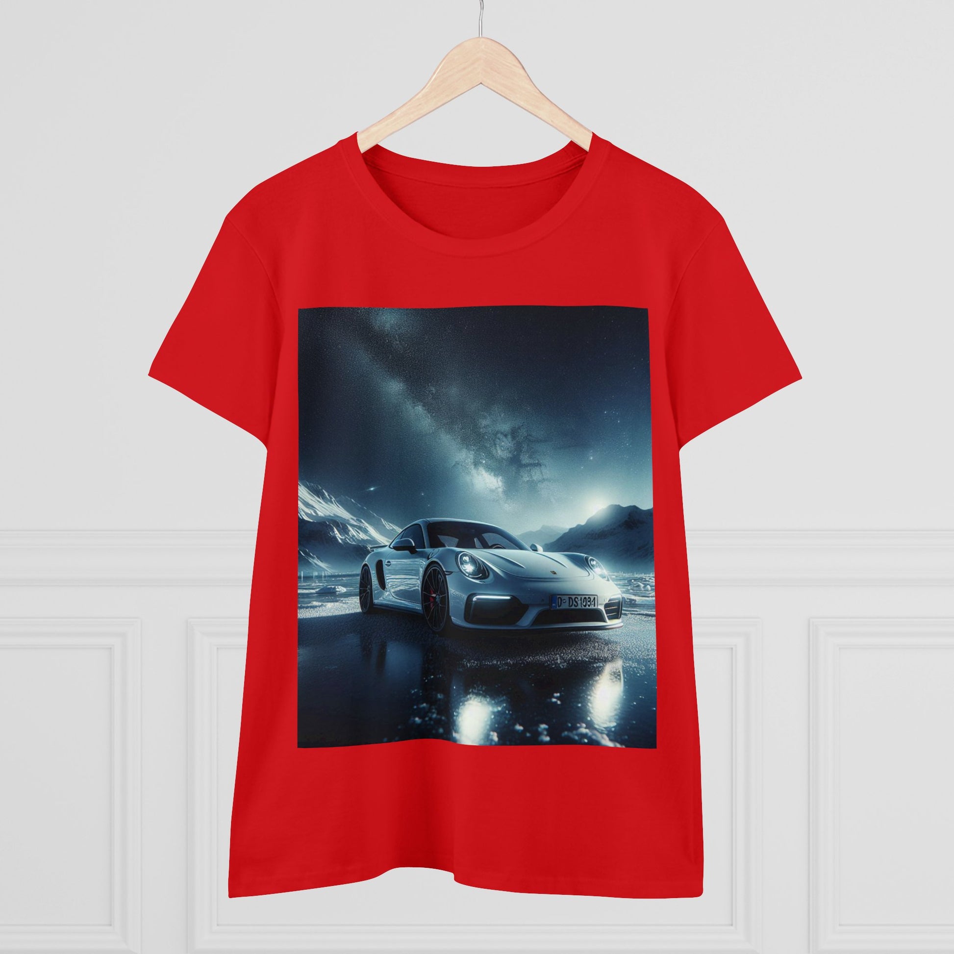 White Porsche T-Shirt T-Shirt Printify