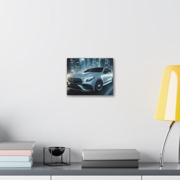 White Mercedes Canvas Canvas Printify 10" x 8" (Horizontal) 0.75''
