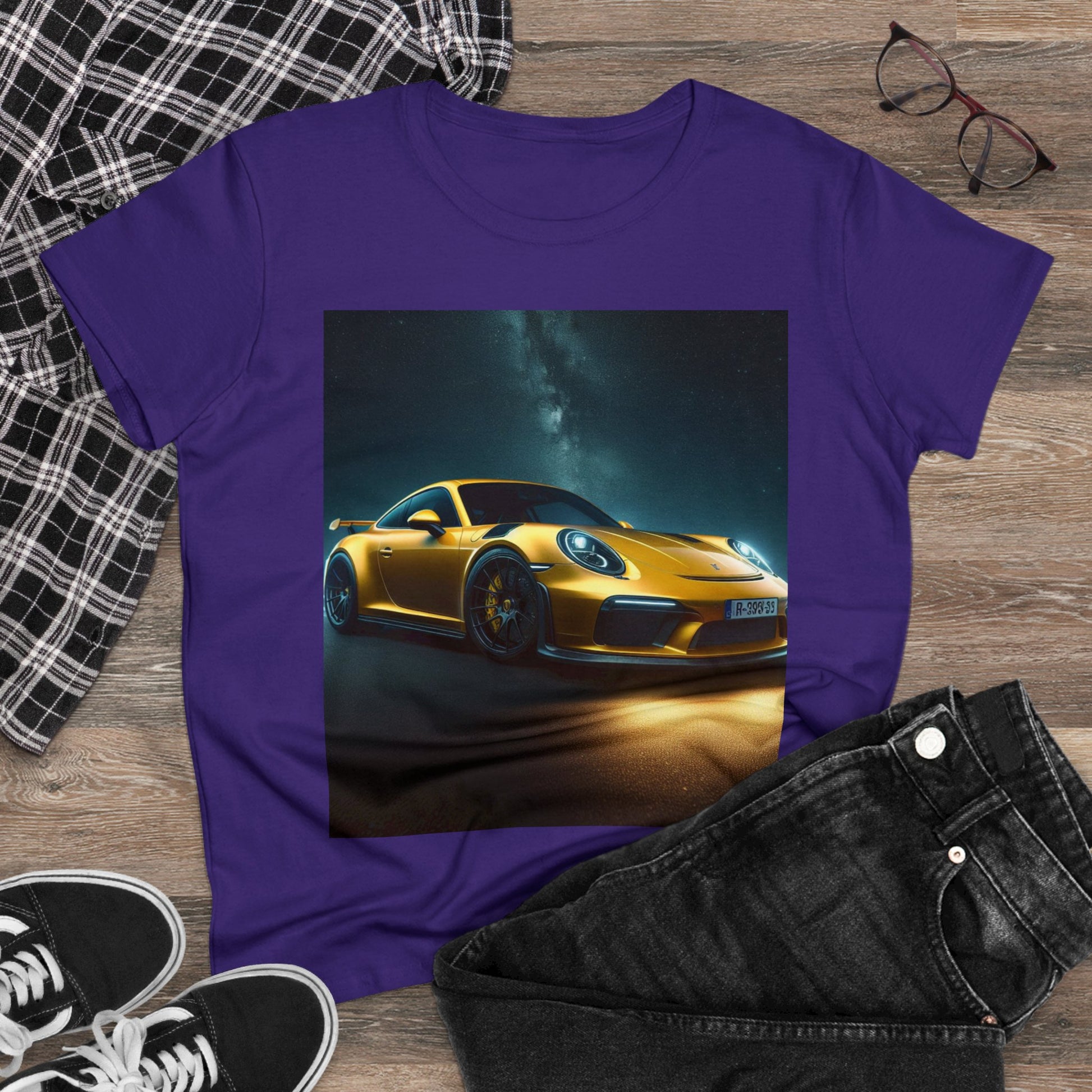 Yellow Porsche T-Shirt T-Shirt Printify