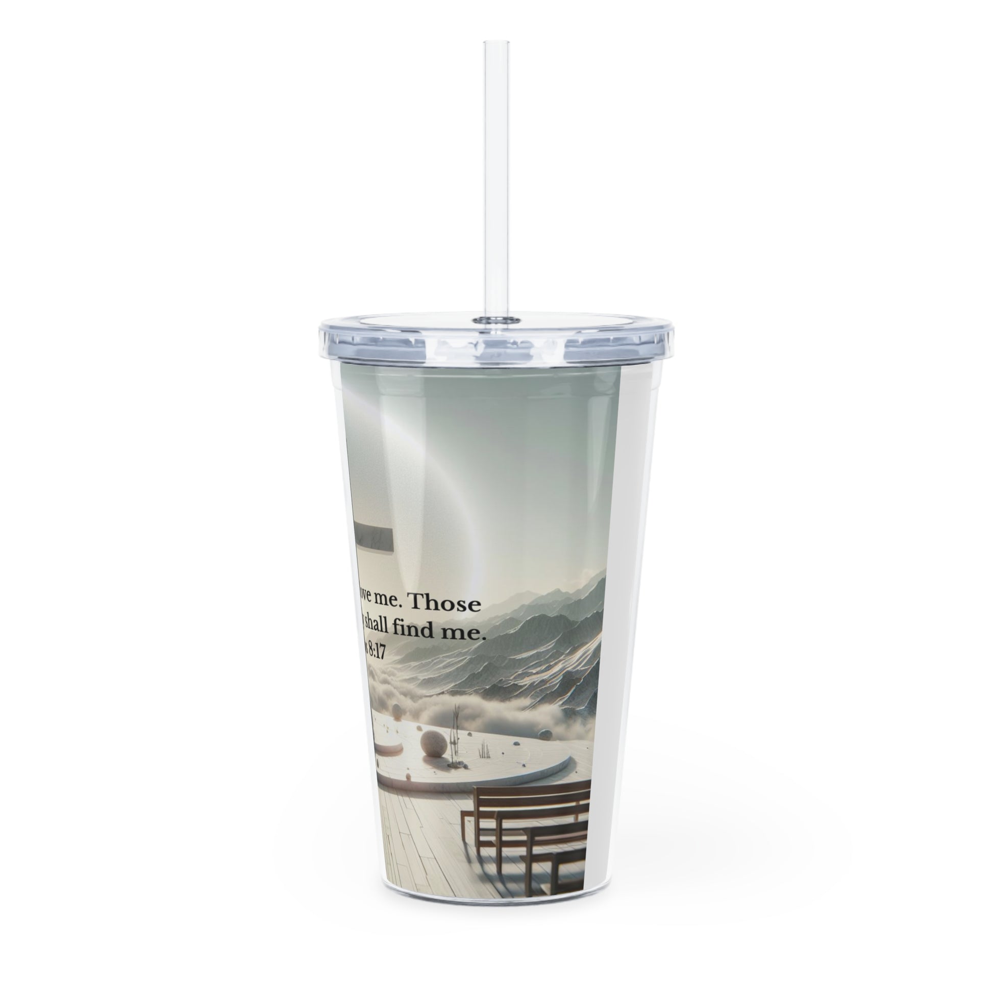 Proverbs 8:17 Tumbler with Straw Mug Printify