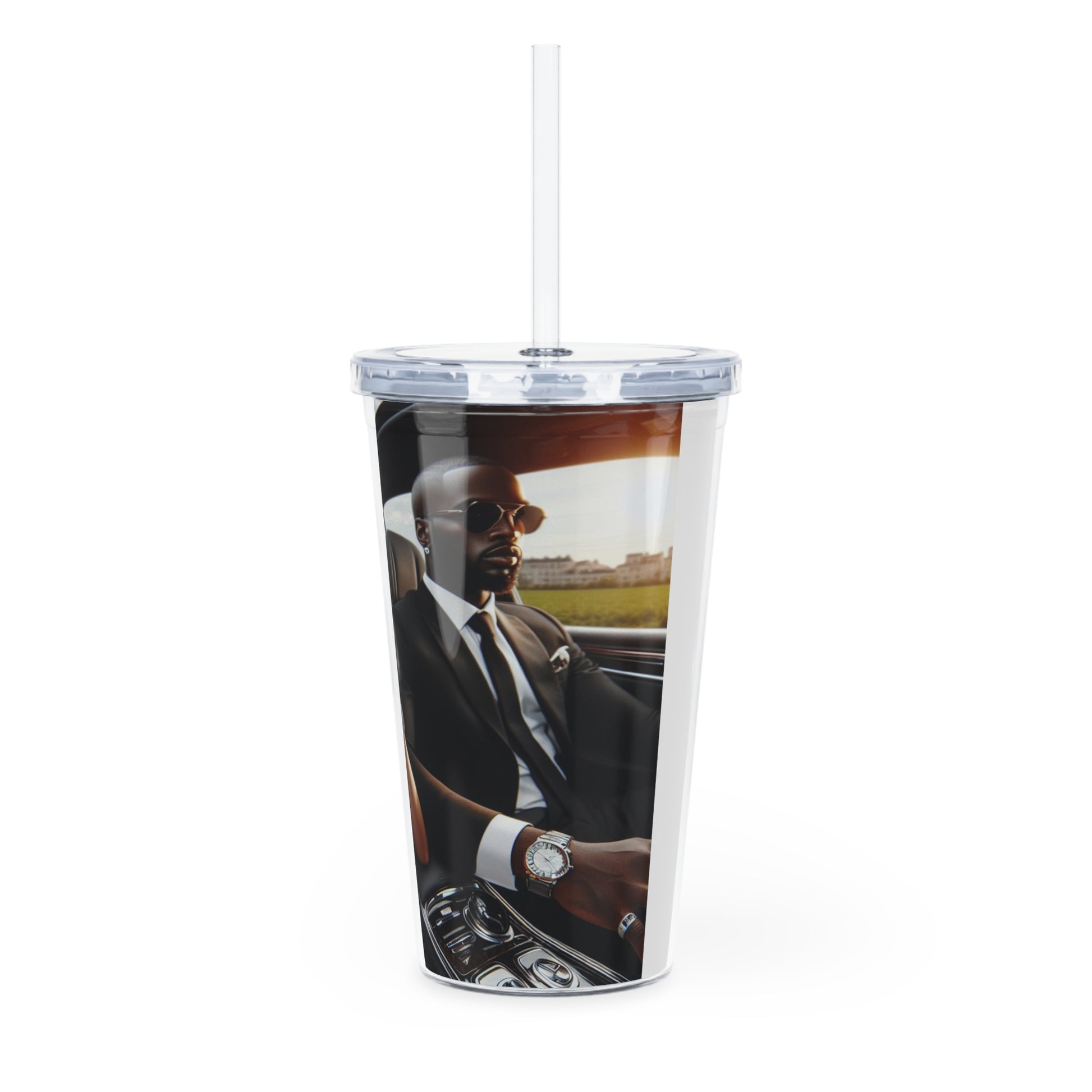 Elegant Drive Tumbler with Straw Mug Printify