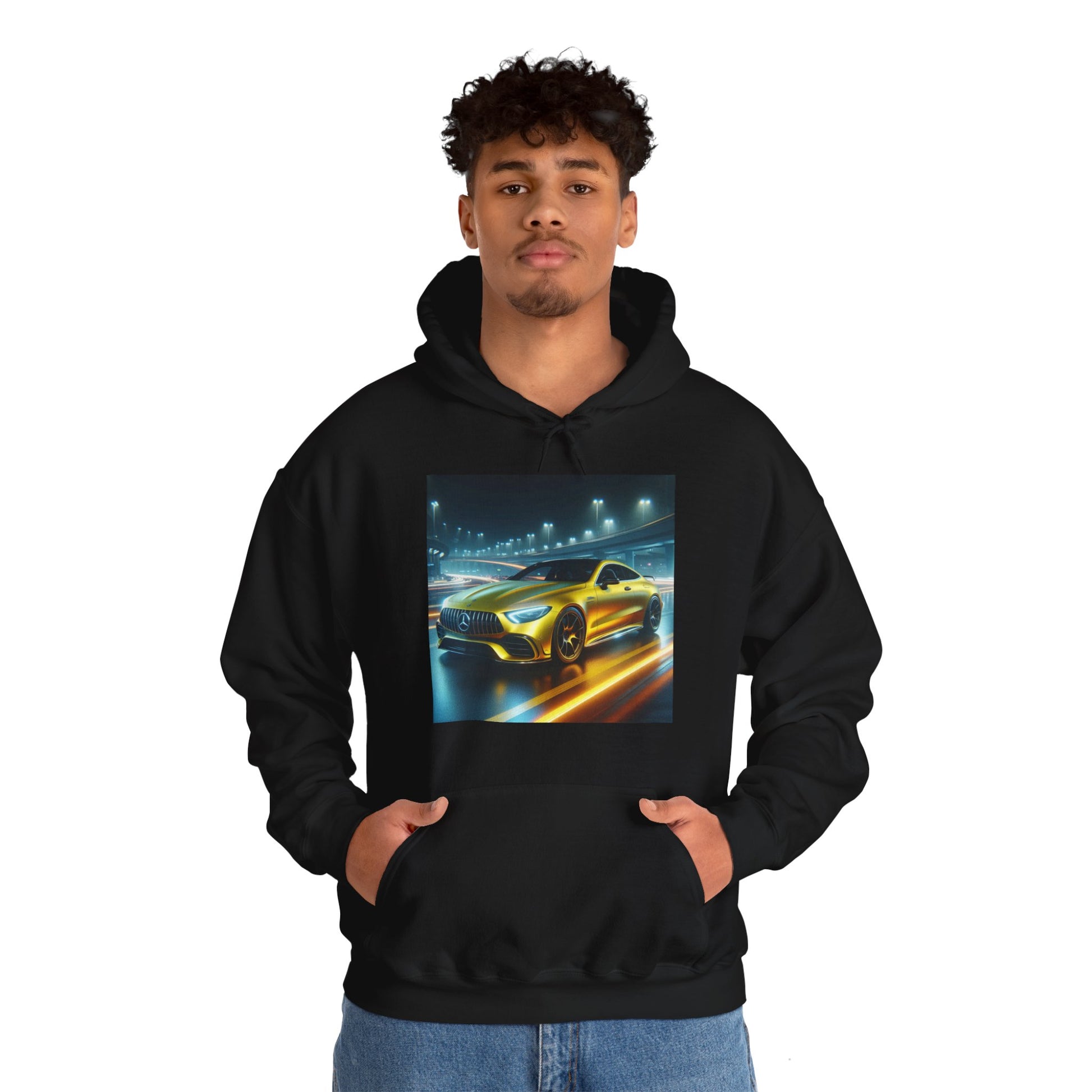 Yellow Mercedes Hoodie Hoodie Printify
