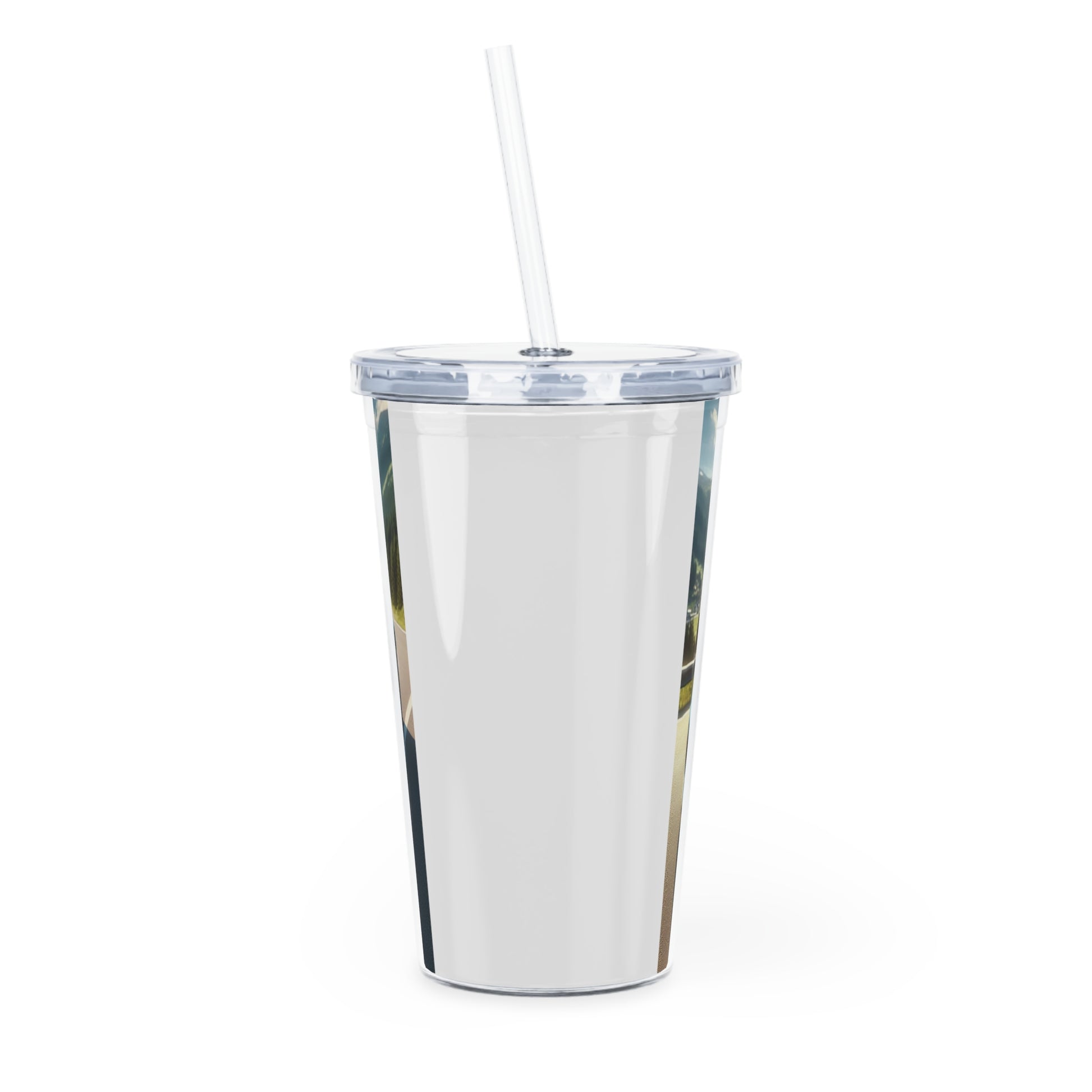 Blue Porsche Tumbler with Straw Mug Printify
