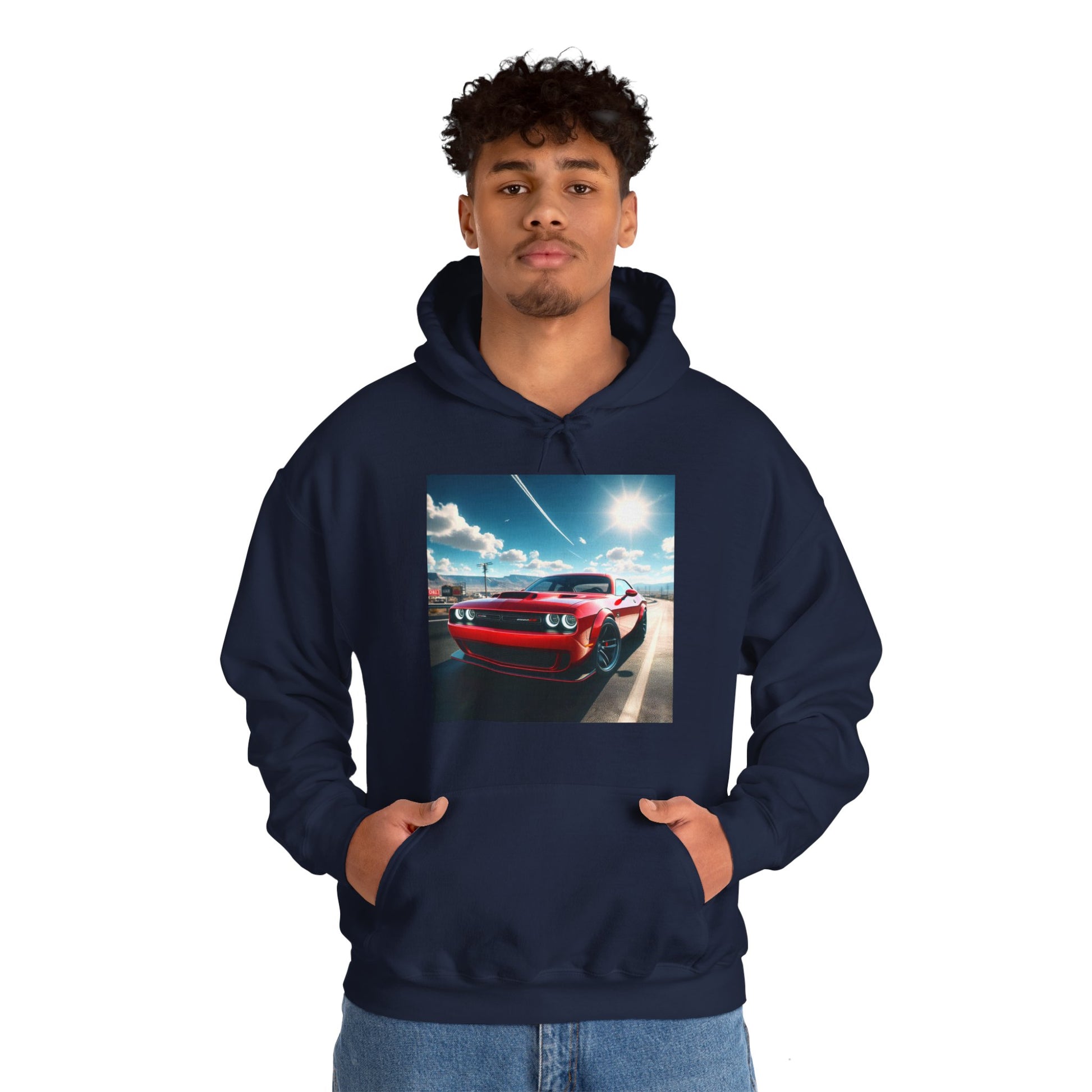 Red Challenger Hoodie Hoodie Printify