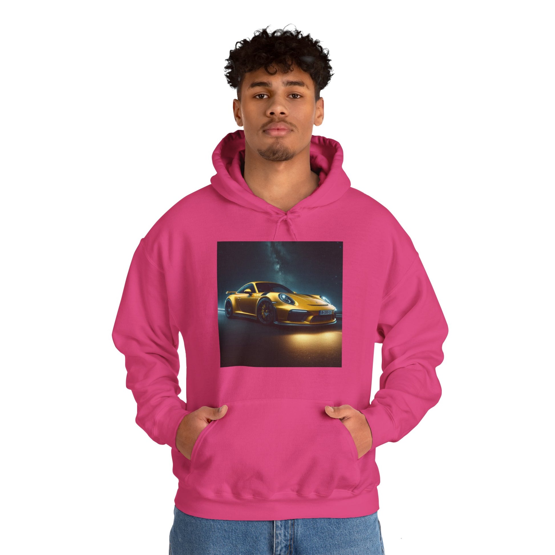 Yellow Porsche Hoodie Hoodie Printify
