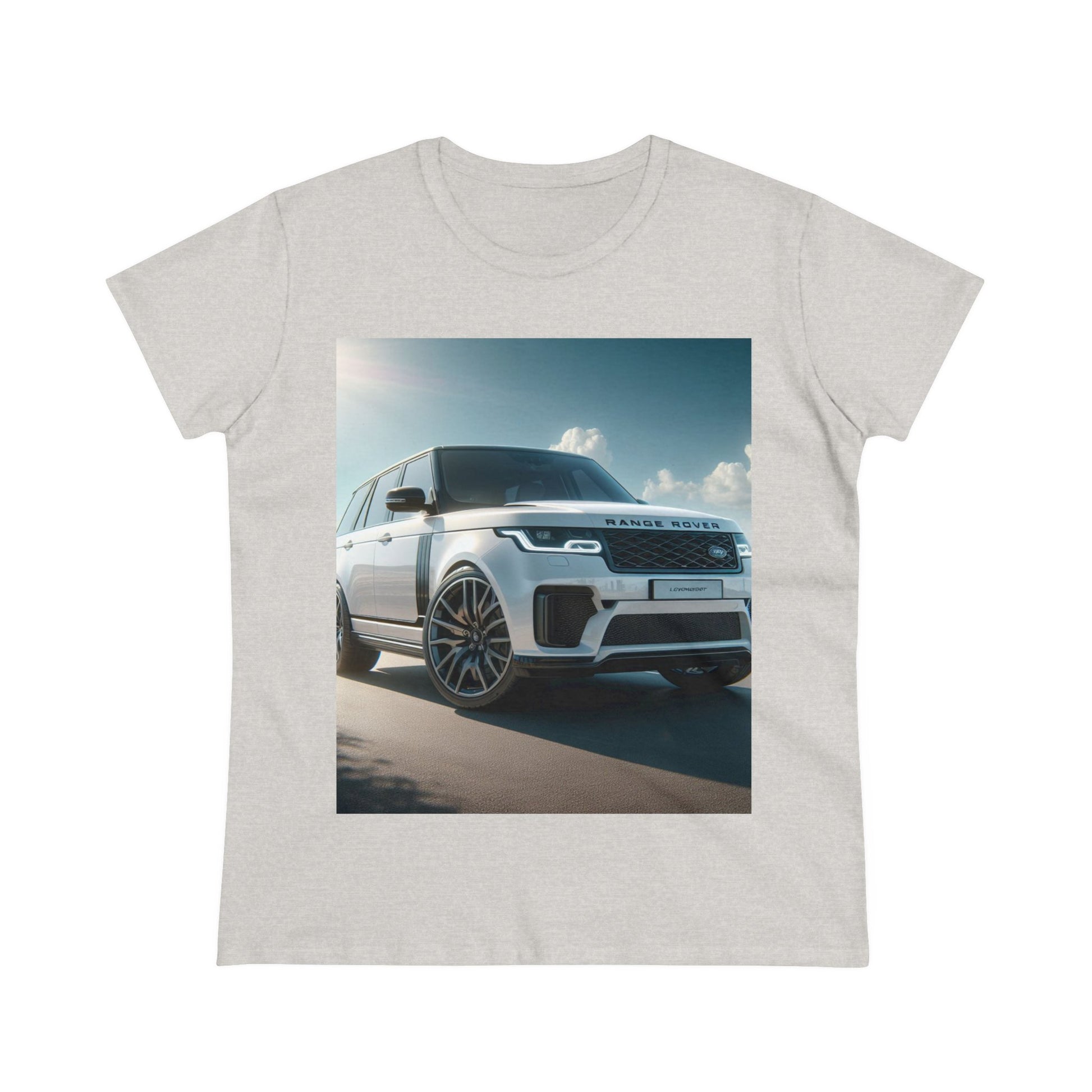 White Range Rover T-Shirt T-Shirt Printify Ash S