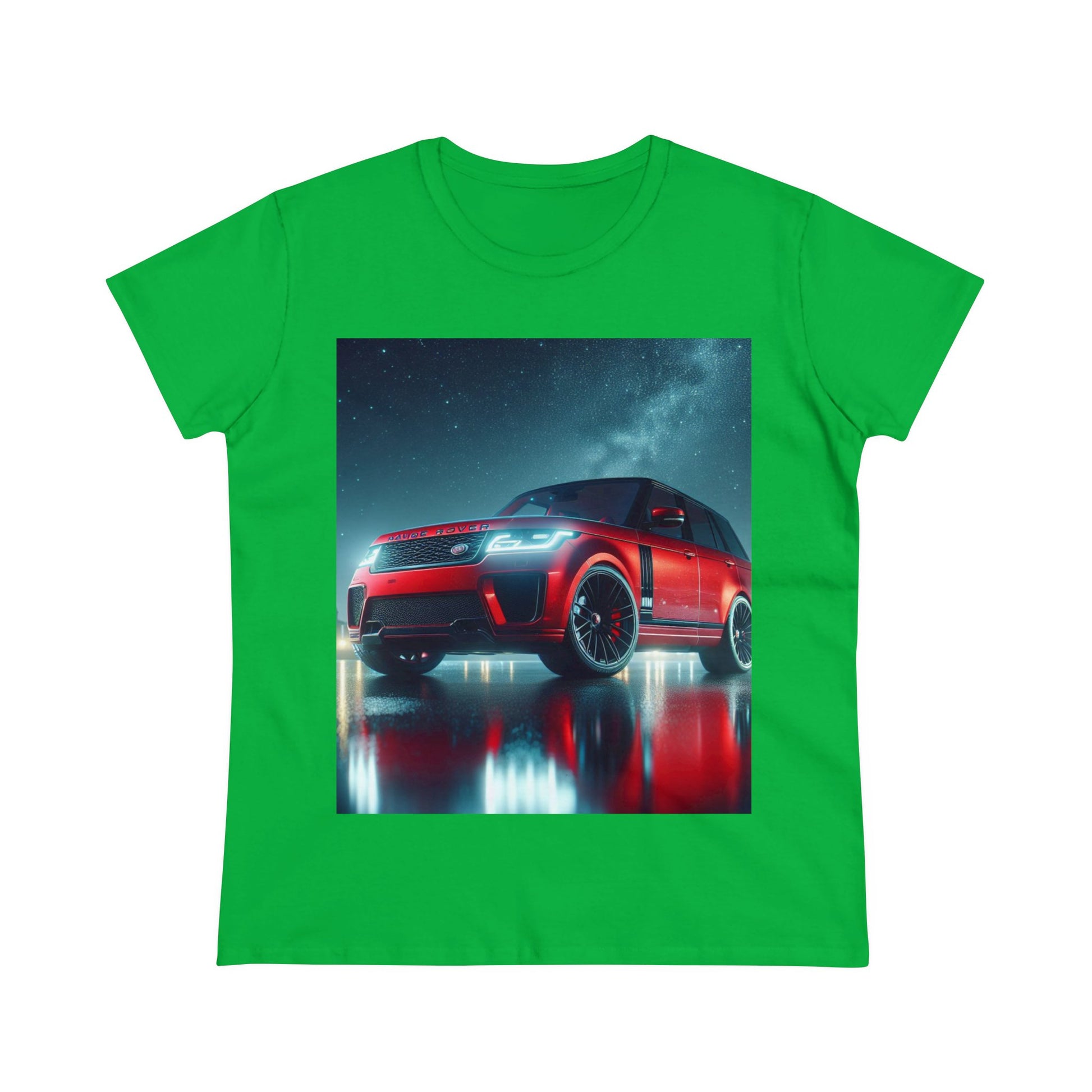 Red Range Rover T-Shirt T-Shirt Printify Irish Green S