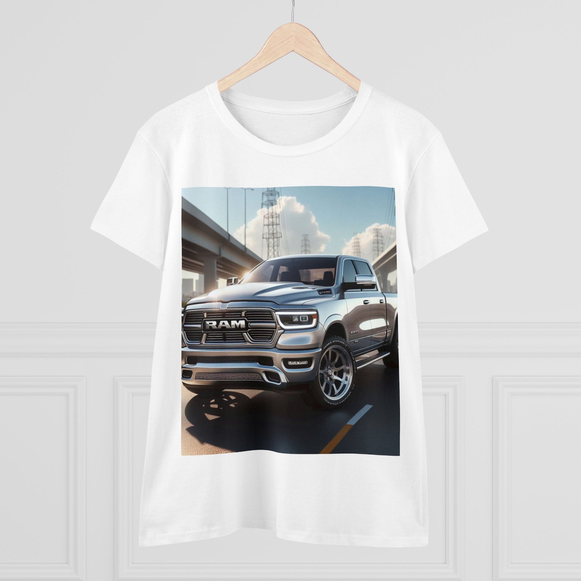 Silver Dodge Ram T-Shirt T-Shirt Printify