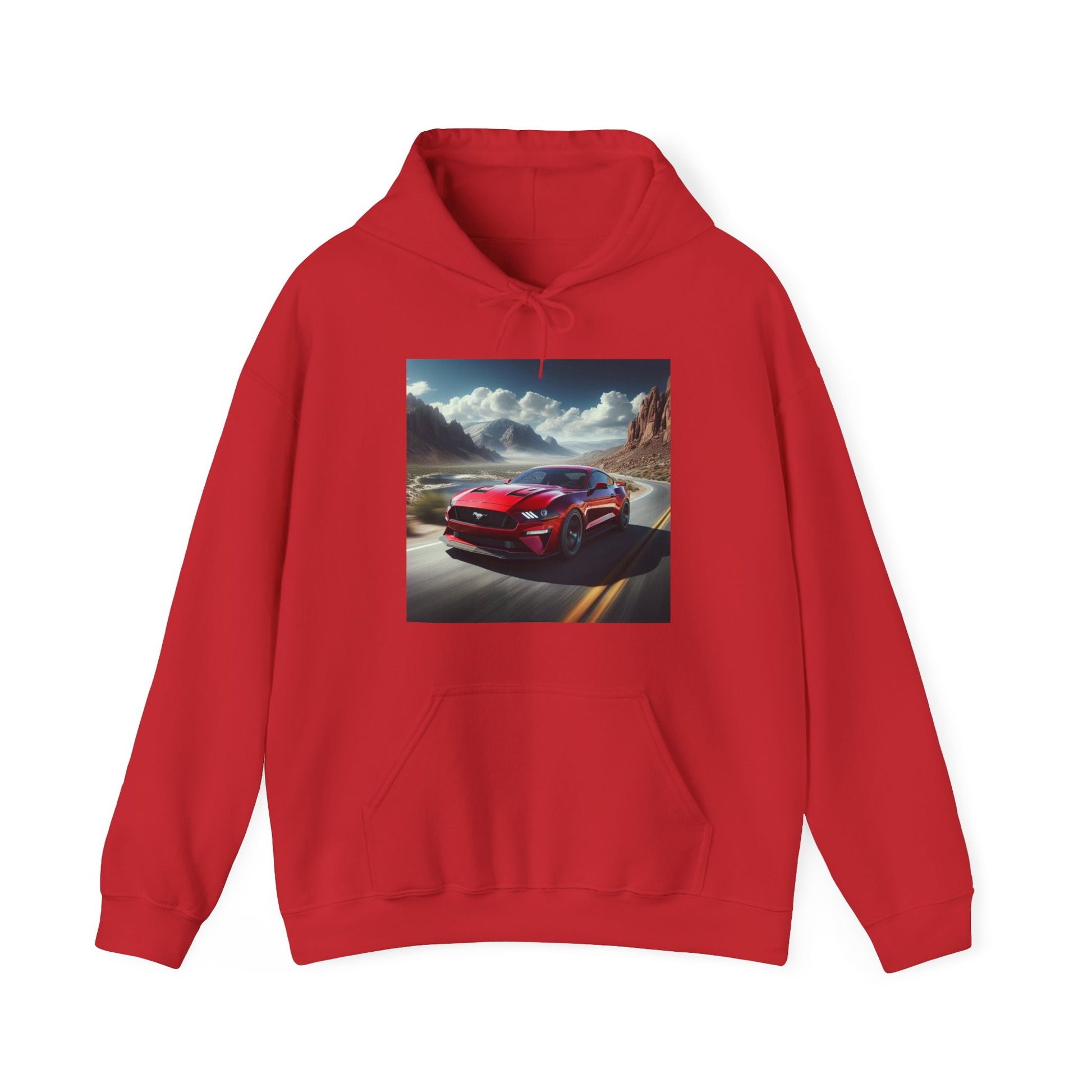 Red Mustang Hoodie Hoodie Printify Red S