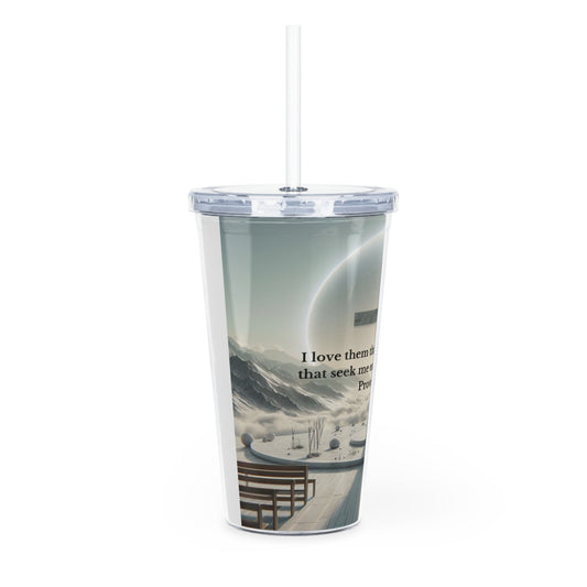 Proverbs 8:17 Tumbler with Straw Mug Printify