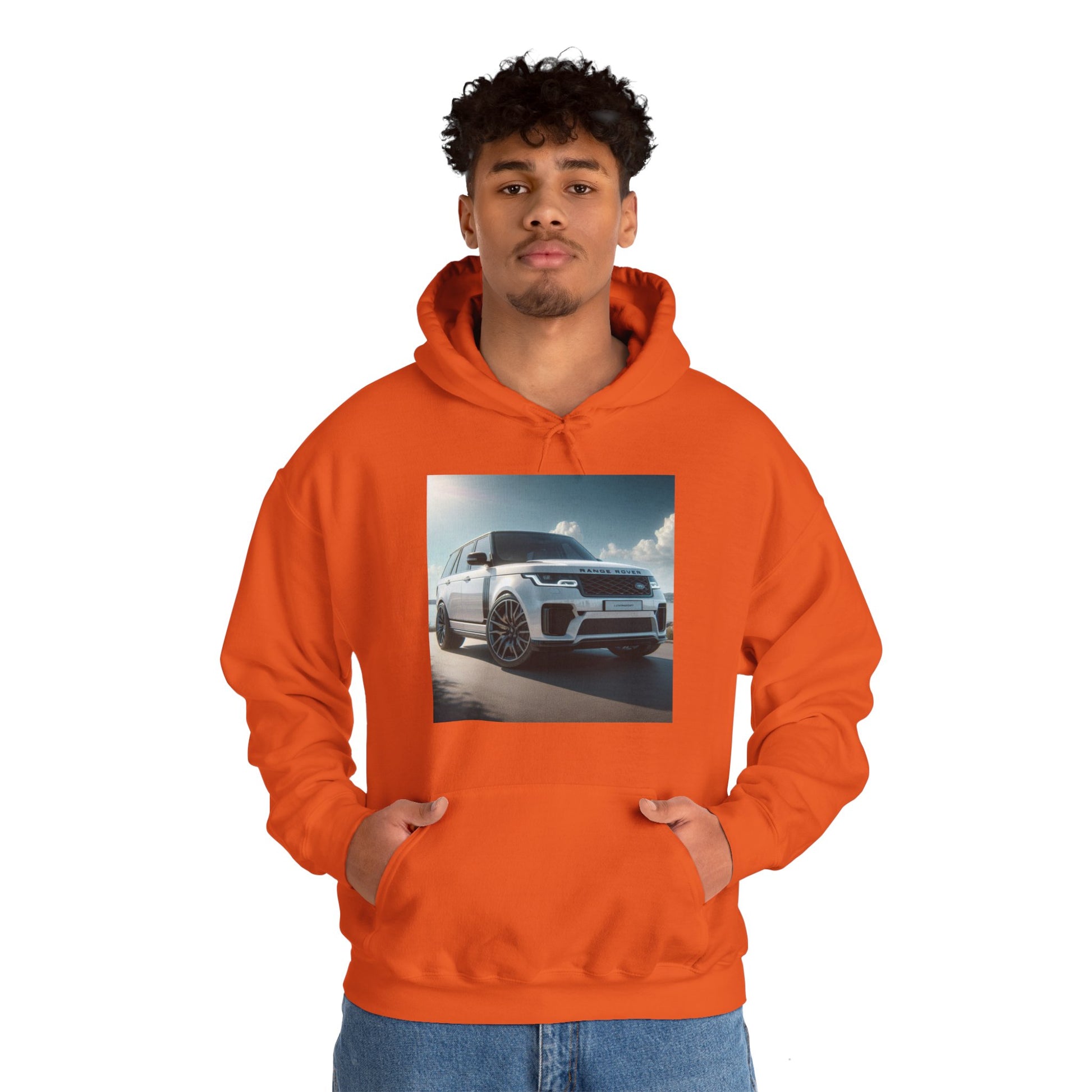 White Range Rover Hoodie Hoodie Printify