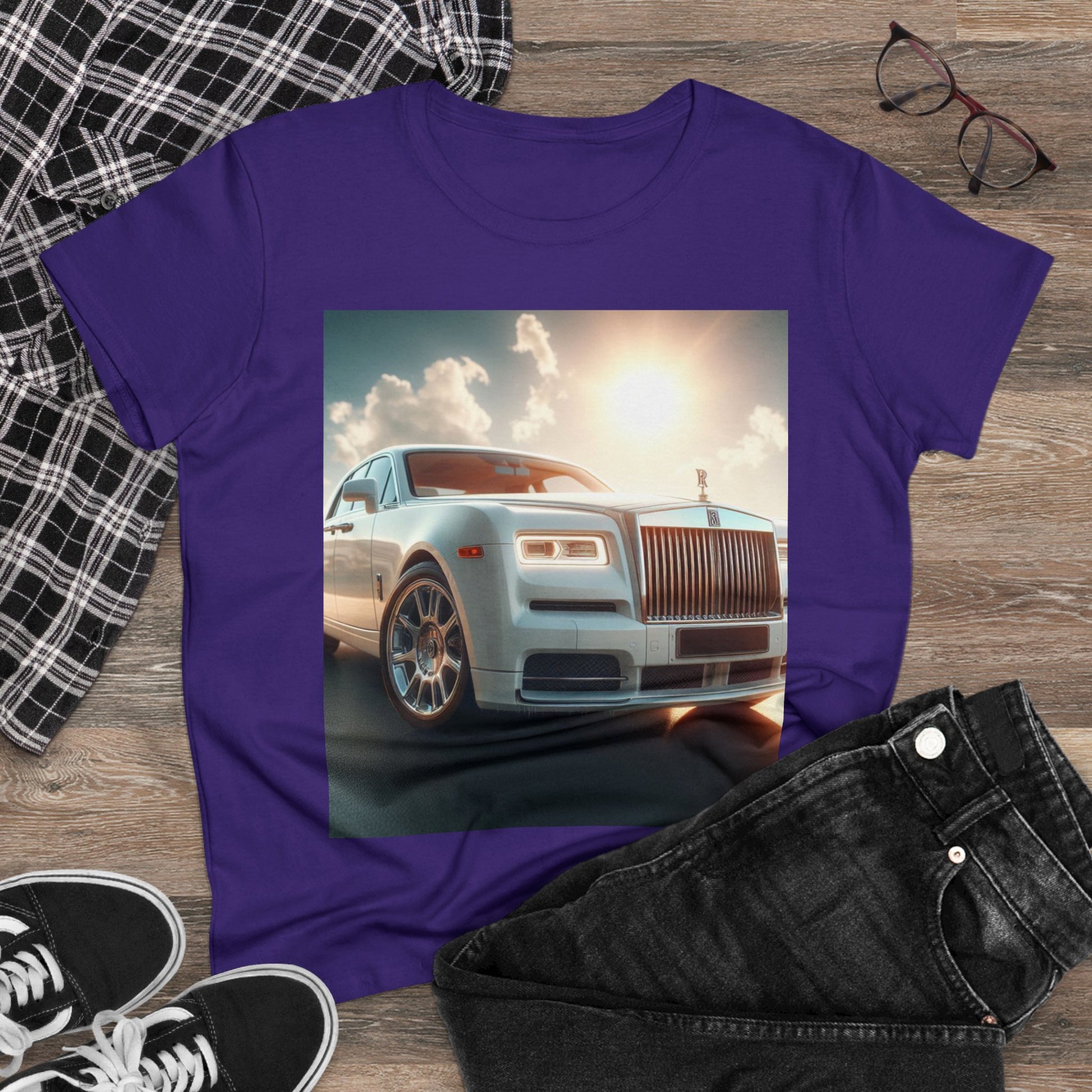 White Rolls Royce T-Shirt T-Shirt Printify