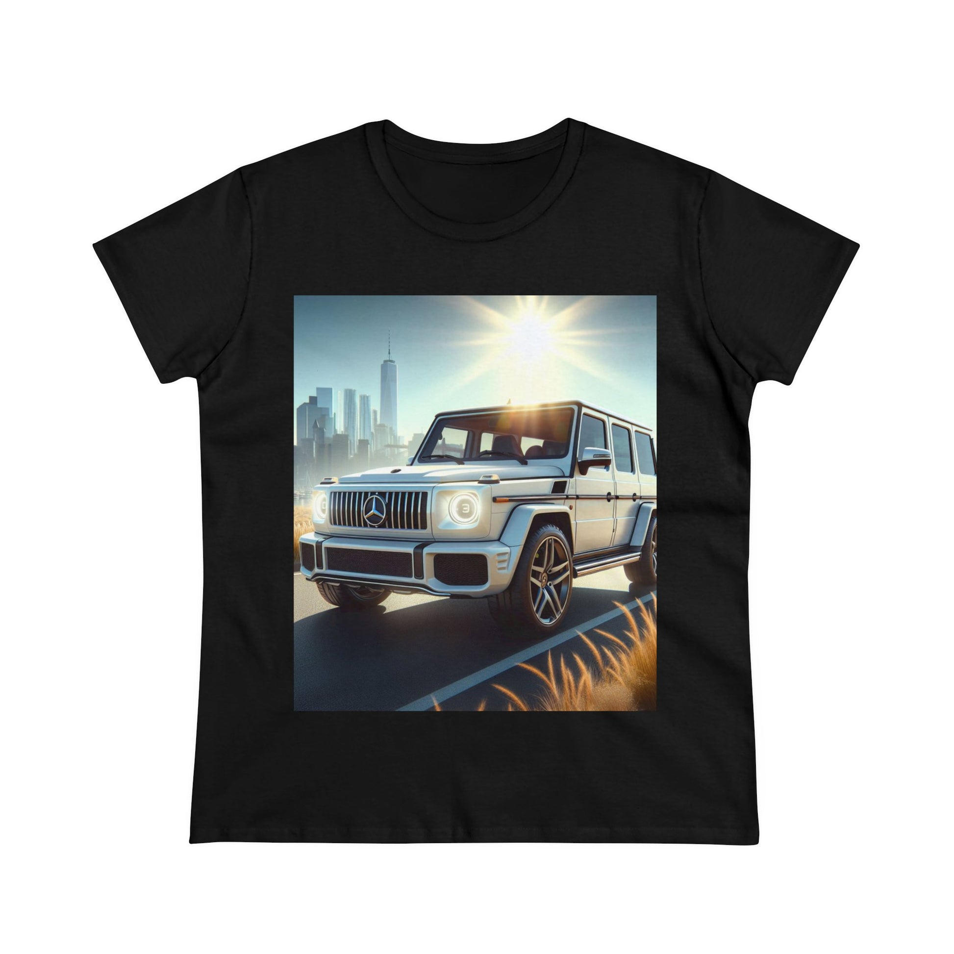 White G-Wagon T-Shirt T-Shirt Printify Black S
