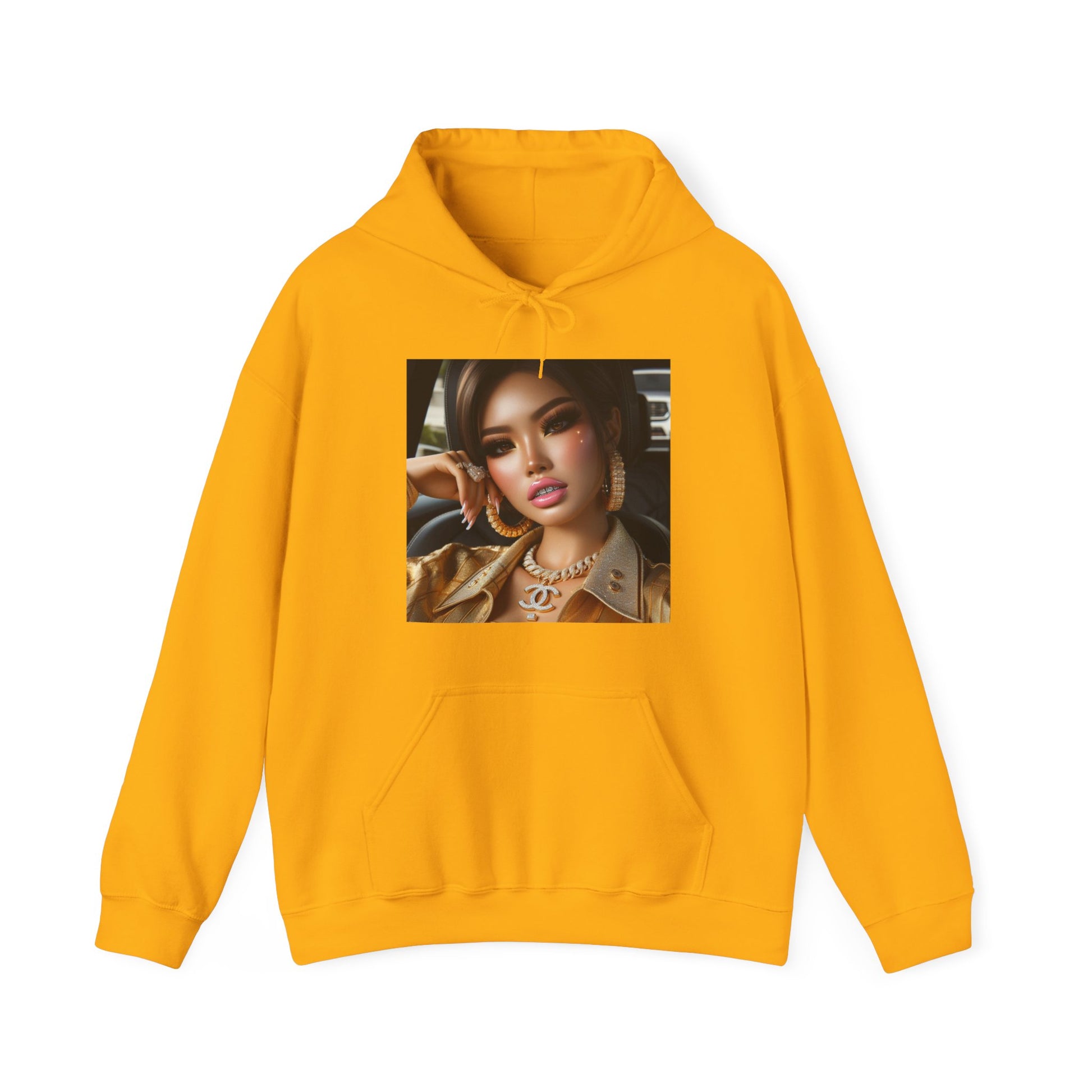 Car Beauty Hoodie Hoodie Printify Gold S
