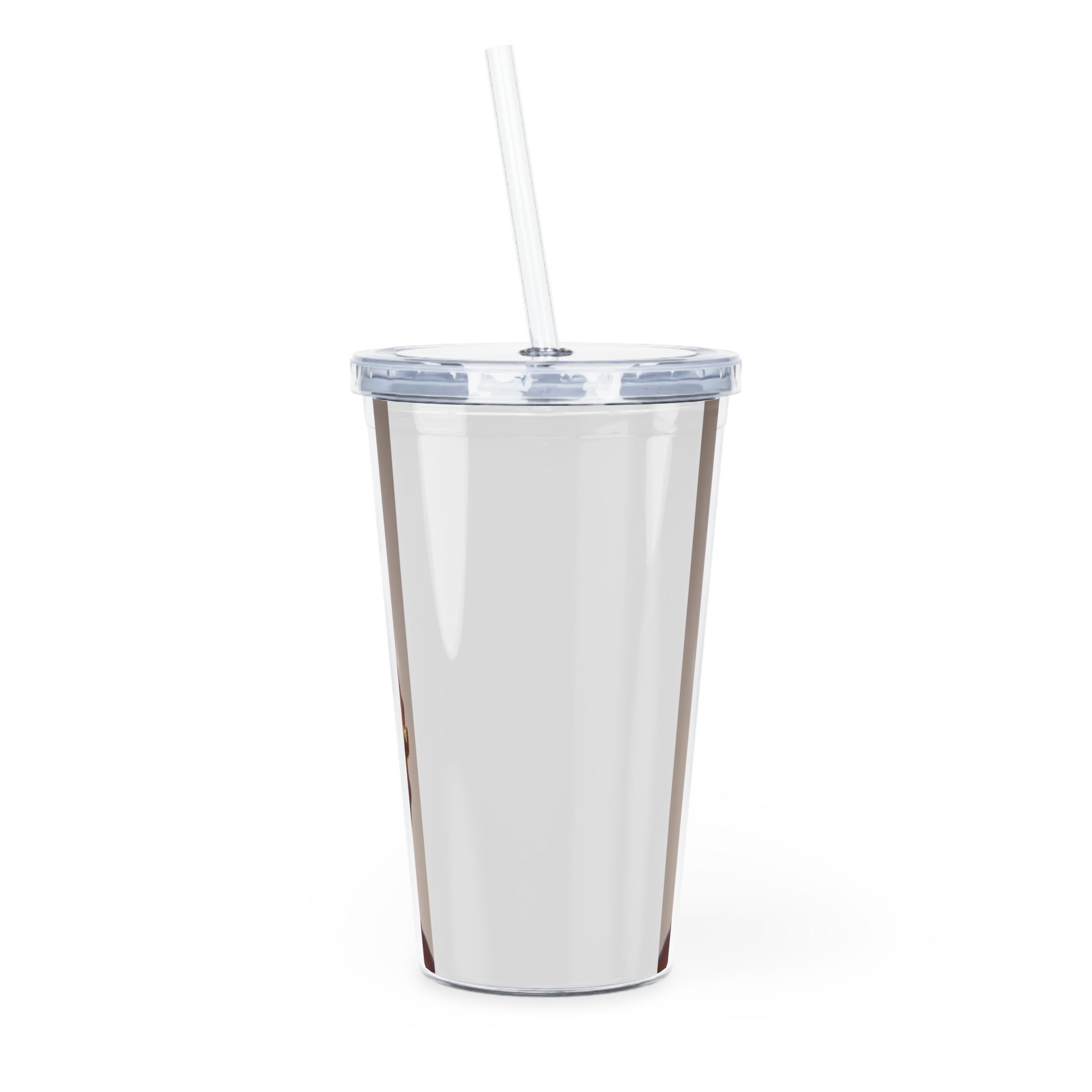 Chocolate Gold Tumbler with Straw Mug Printify