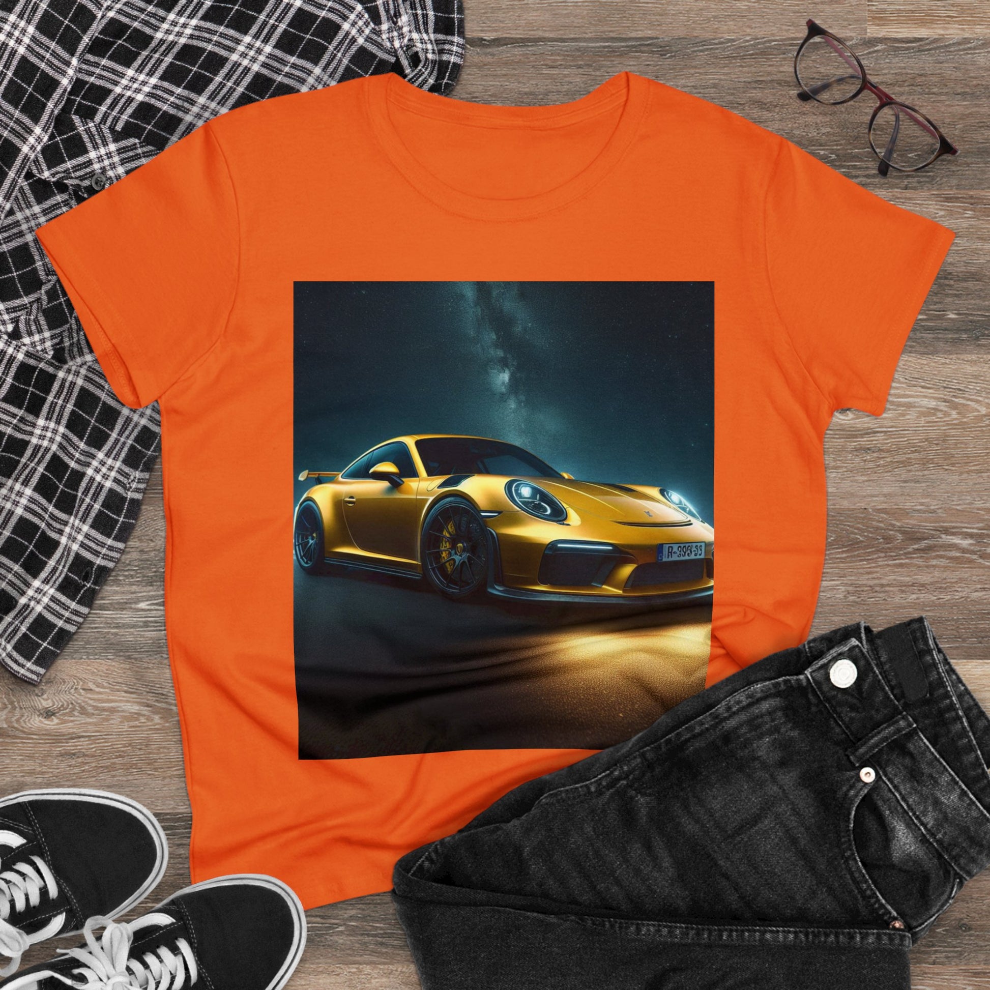Yellow Porsche T-Shirt T-Shirt Printify